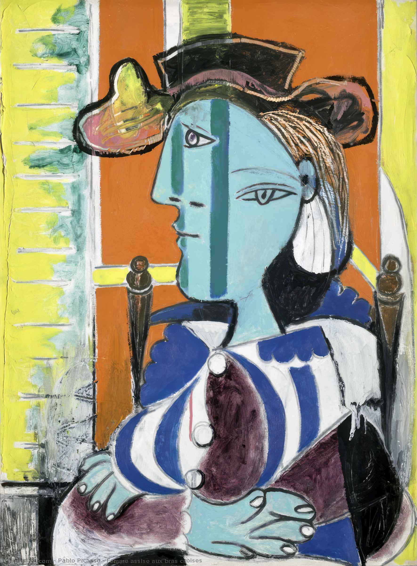 Femme Assise Aux Bras Croises — Pablo Picasso