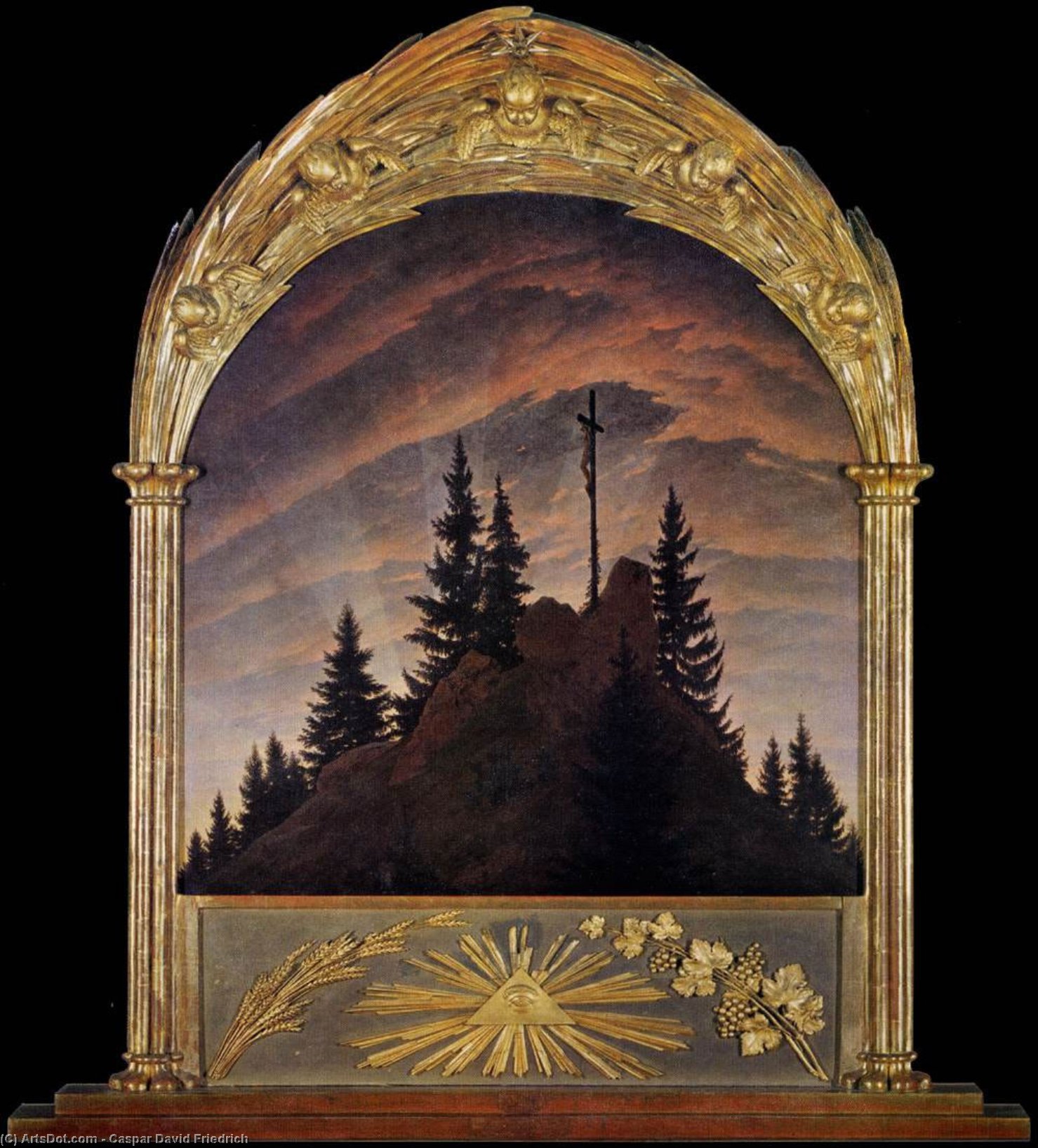 Cross In The Mountains (tetschen Altar) — Caspar David Friedrich