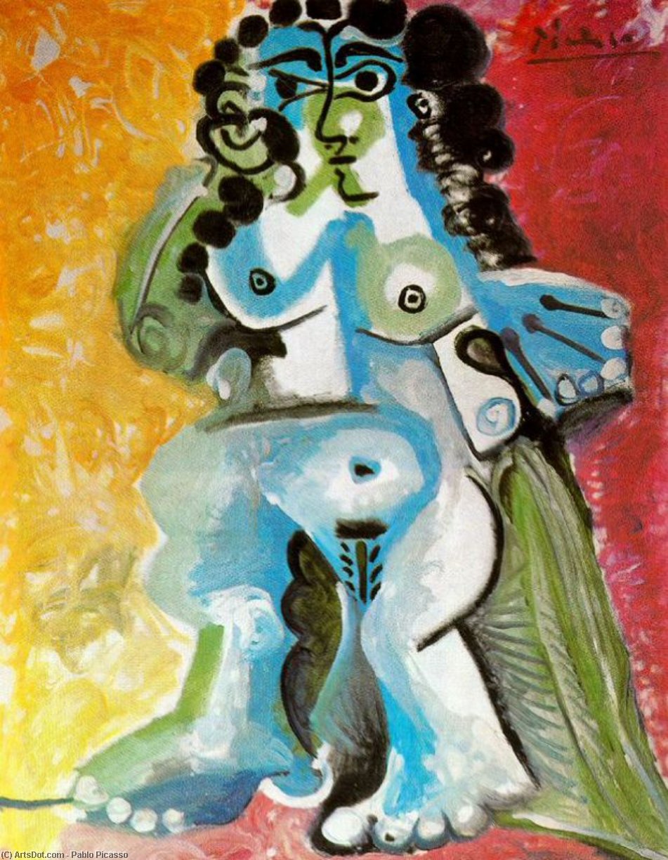 Mujer Desnuda Sentada — Pablo Picasso