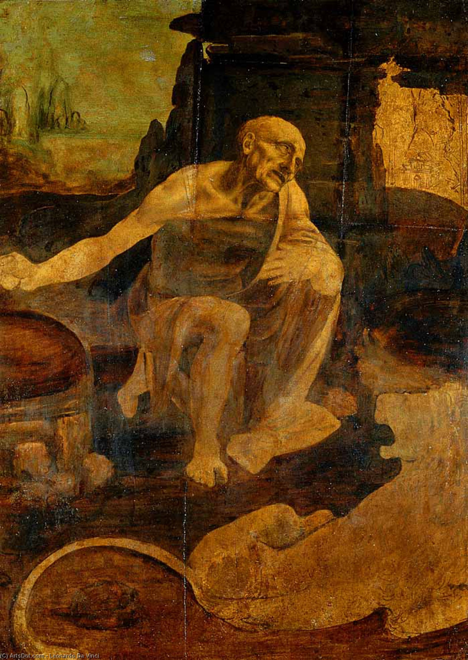 Saint Jérôme Dans Le Désert — Léonard De Vinci