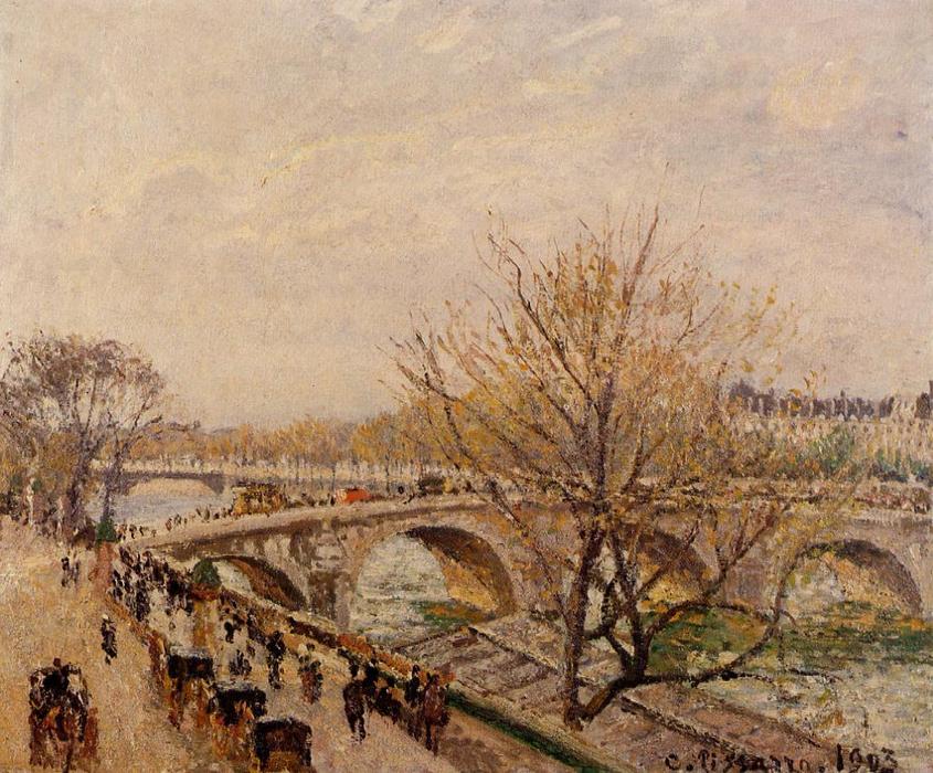 Die Seine Bei Paris, Pont Royal — Camille Pissarro