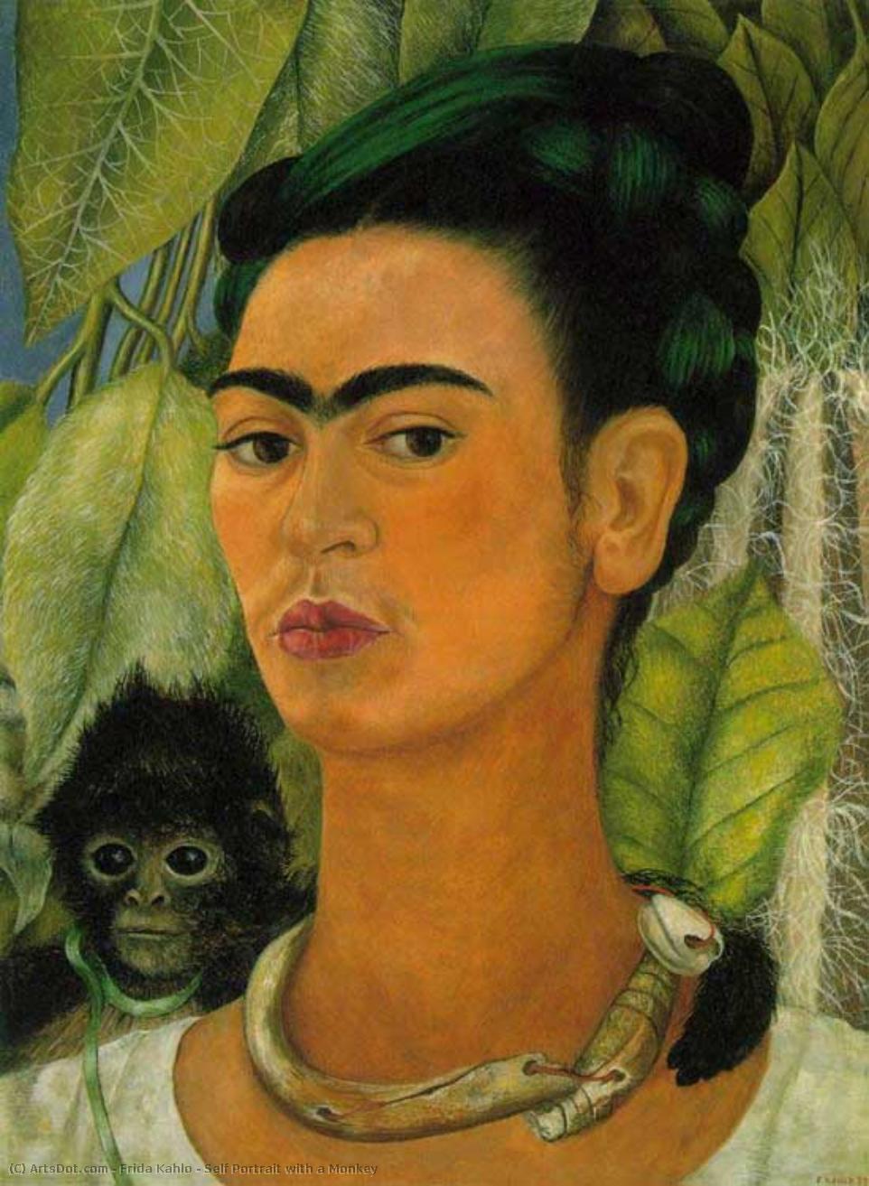 Self Portrait With A Monkey — Frida Kahlo