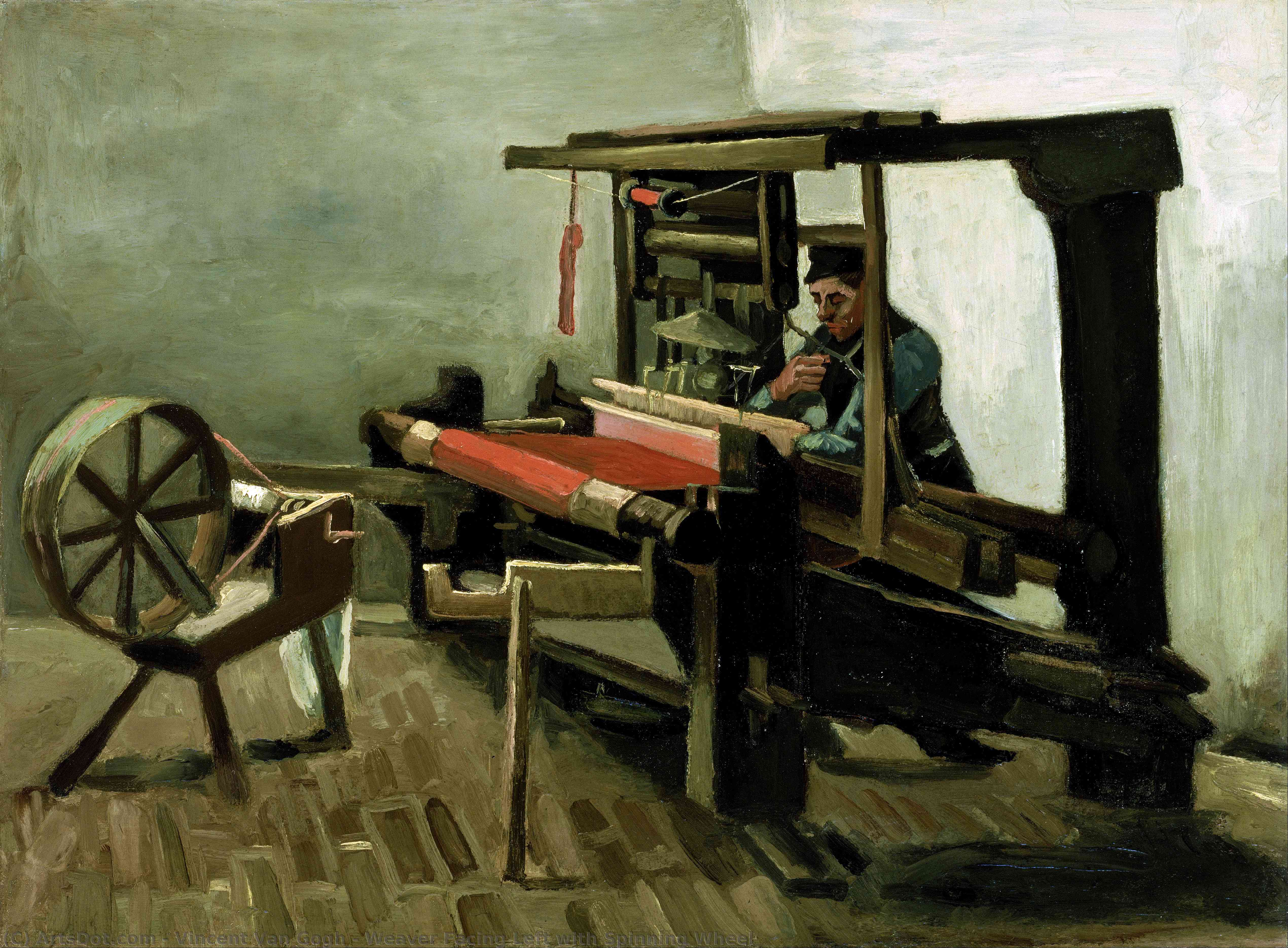 Weaver Facing Left With Spinning Wheel — Vincent Willem Van Gogh