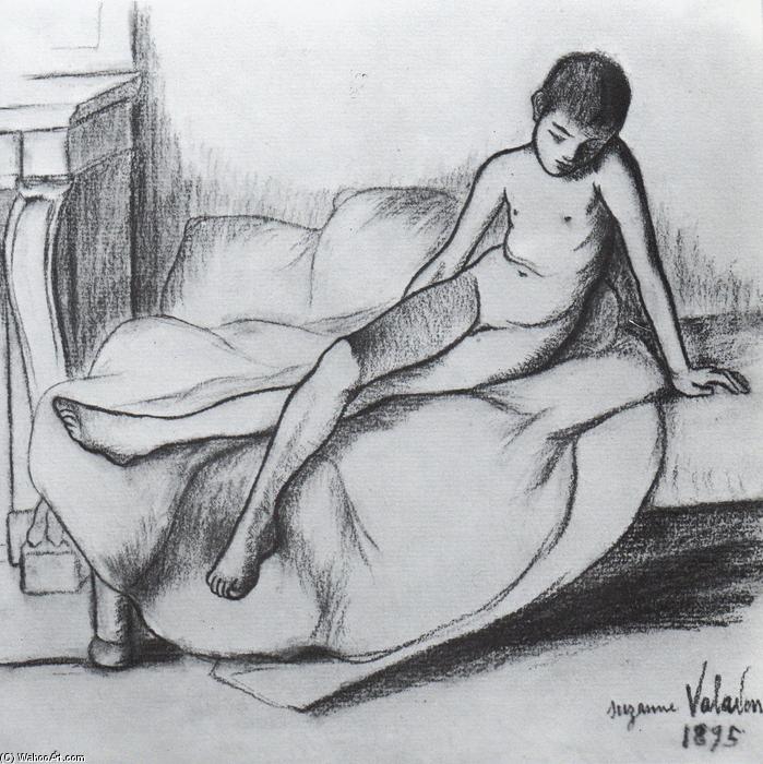 Utrillo Nude Sitting On A Couch — Suzanne Valadonová