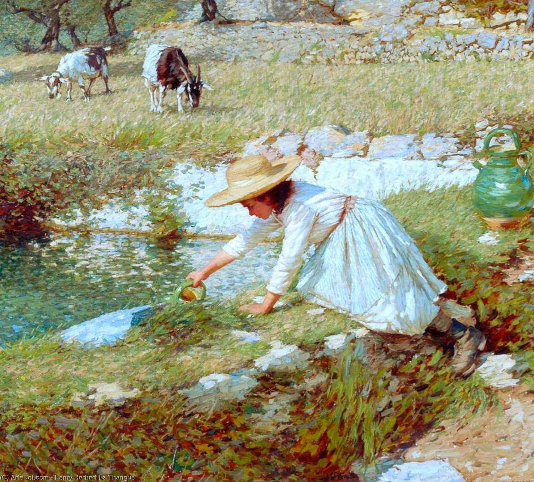 A Provençal Stream — Henry Herbert La Thangue