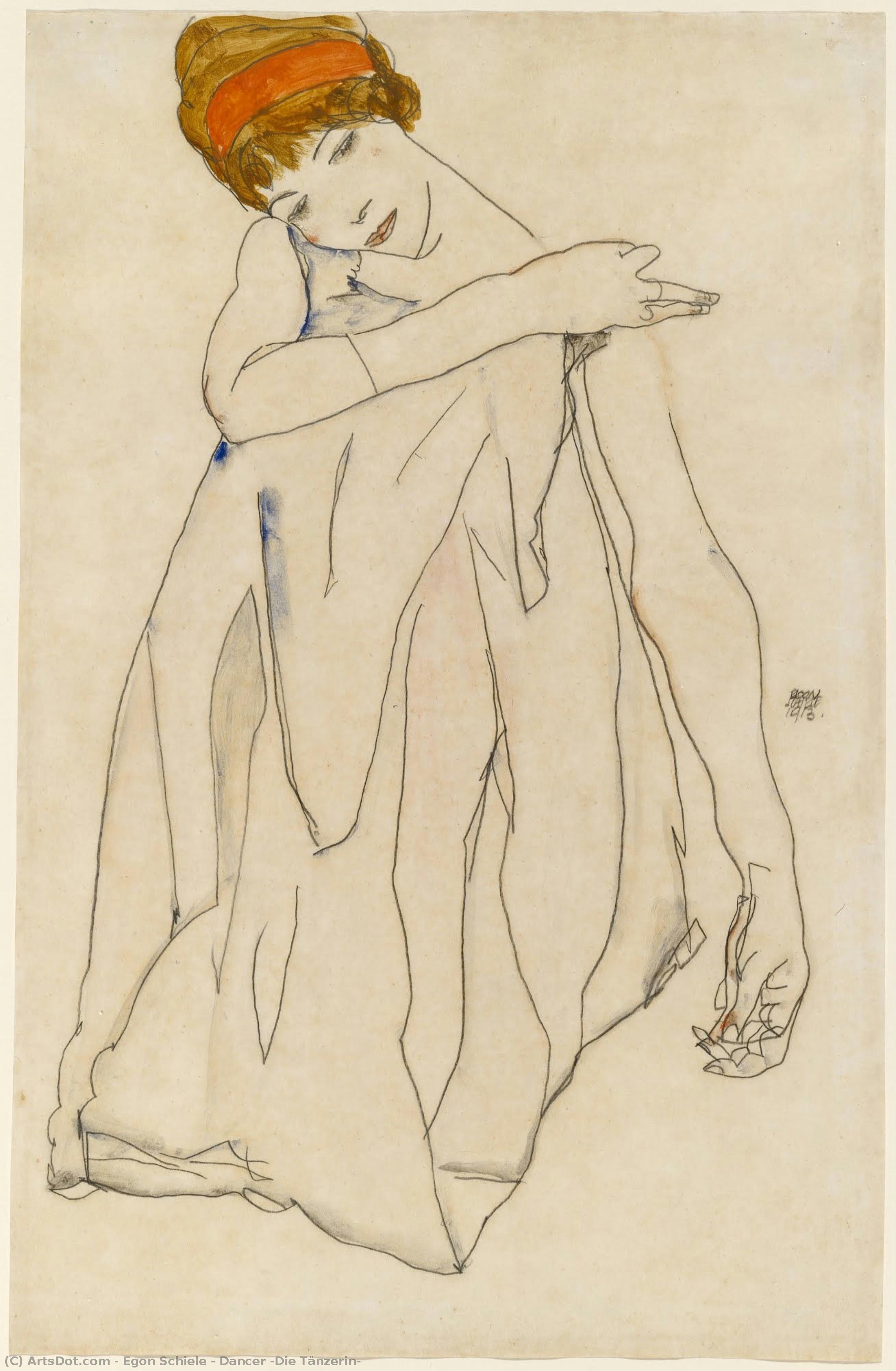 Dancer (die Tänzerin) — Egon Schiele
