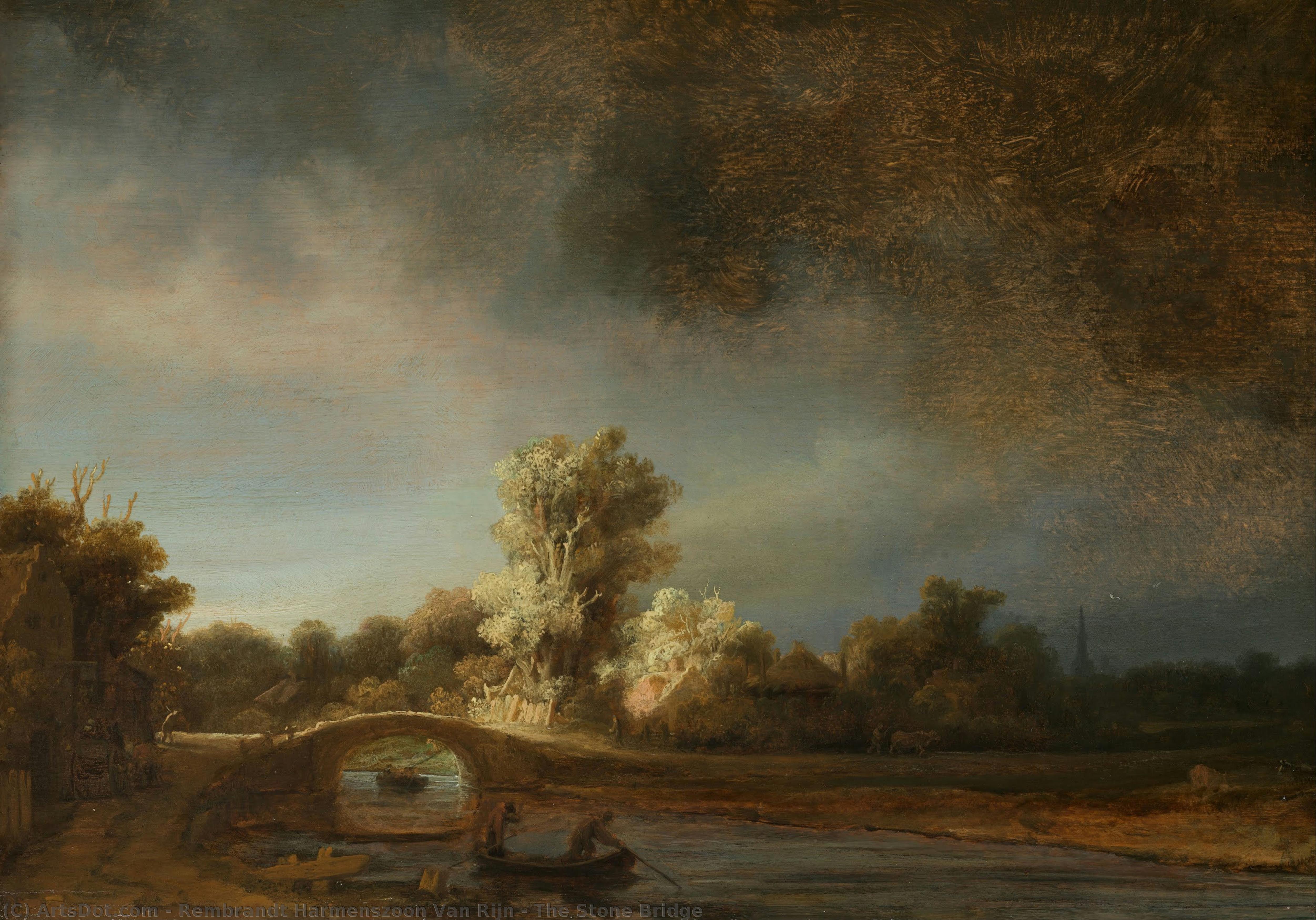 Die Steinbrücke — Rembrandt Van Rijn