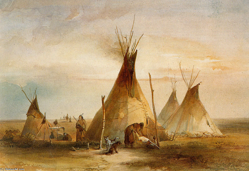 Sioux Teepee — Karl Bodmer