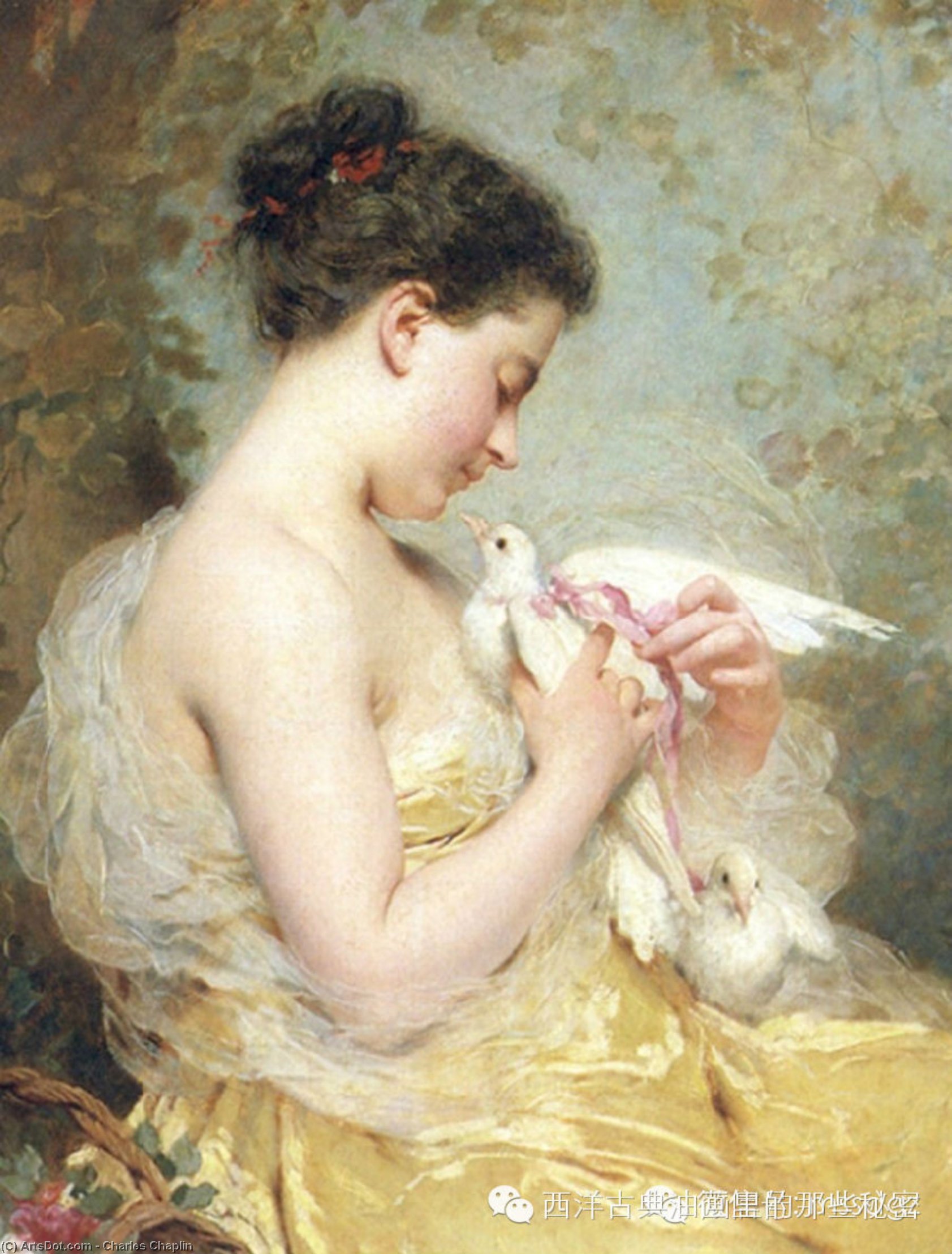 A Beauty With Doves — Charles Chaplin
