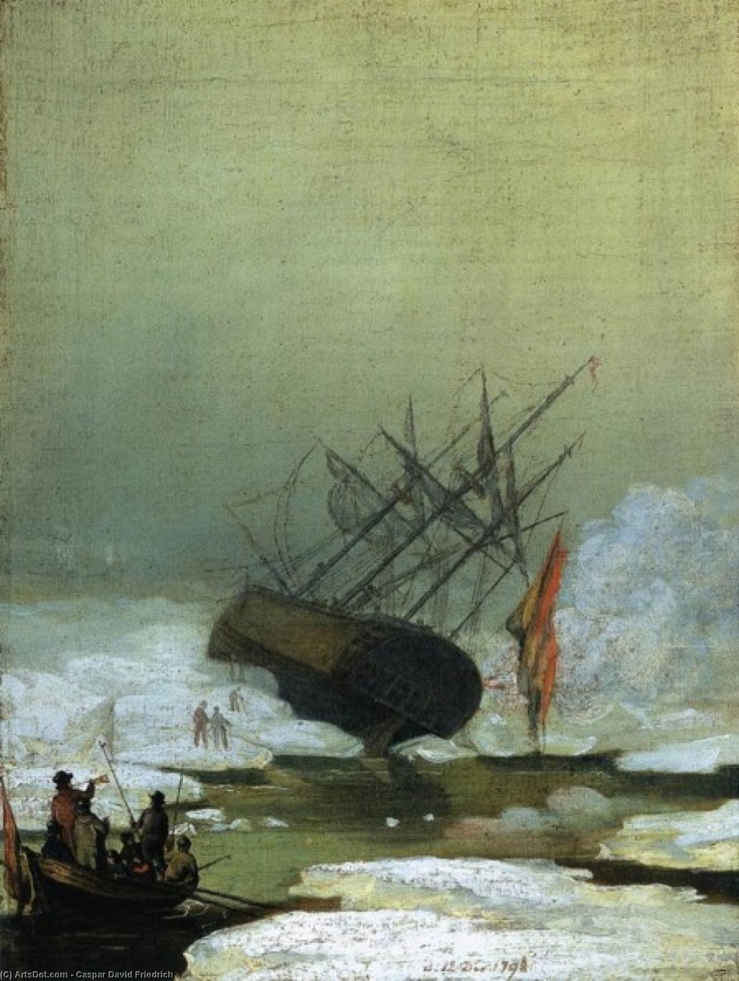Vrak Ved Havet — Caspar David Friedrich