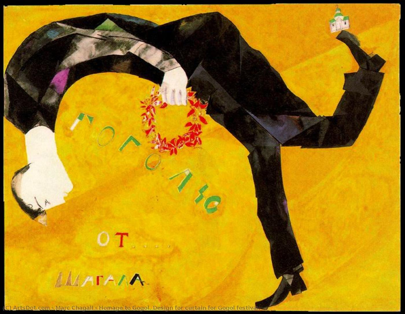 Homáže Gogolovi. Návrh Závěsu Pro Gogolův Festival. — Marc Chagall