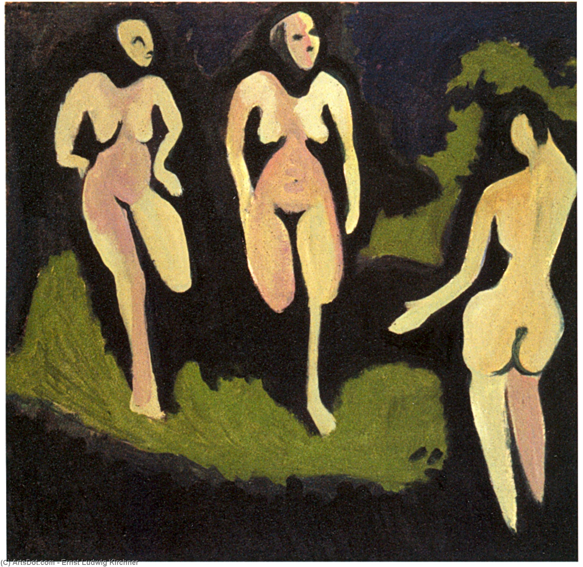 Nudes Em Um Campo — Ernst Ludwig Kirchner