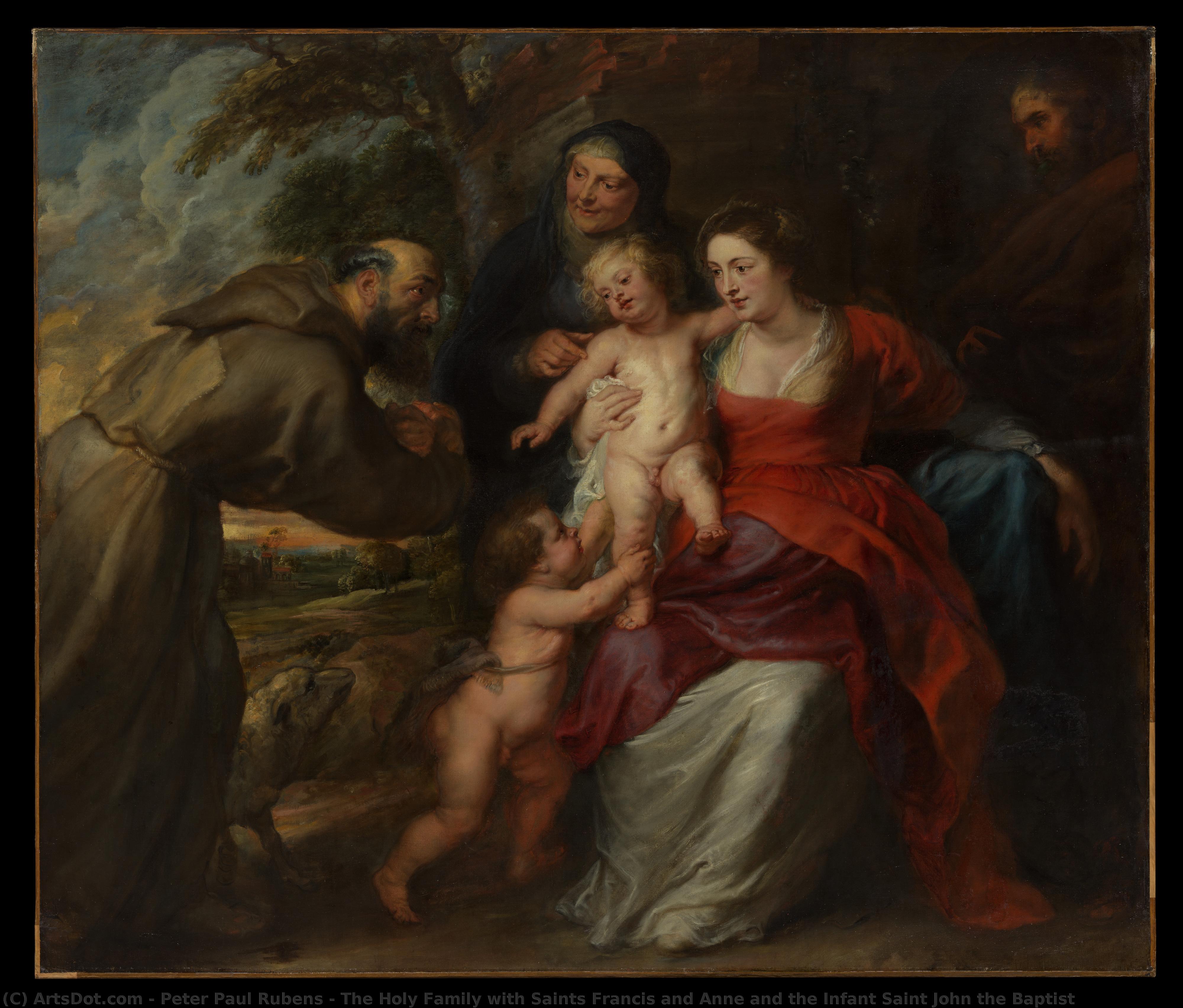 La Sainte Famille Avec Saint François Et Sainte Anne Et L'enfant Saint Jean Baptiste — Pierre Paul Rubens