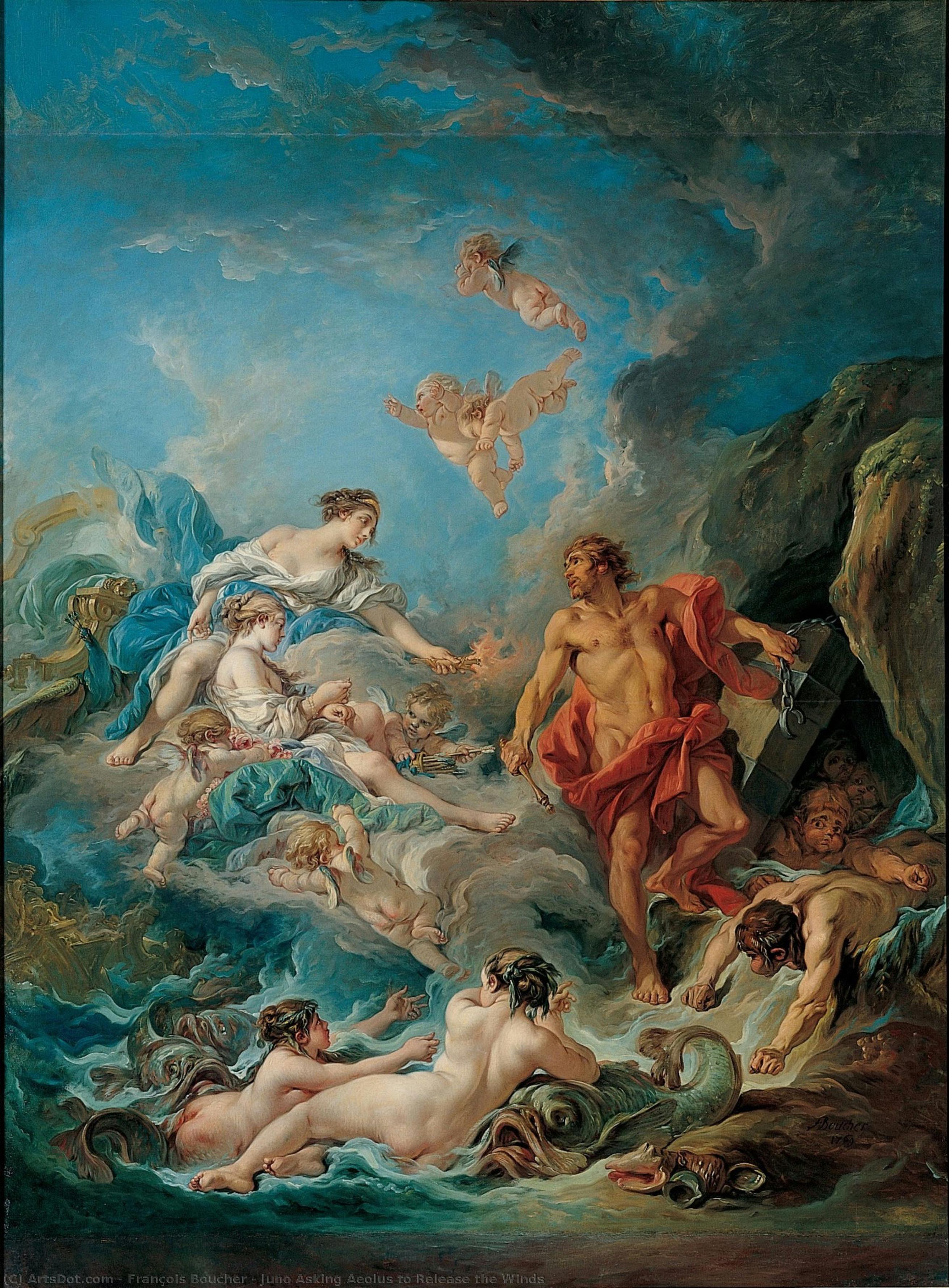 Juno Asking Aeolus To Release The Winds — Françoise Boucher