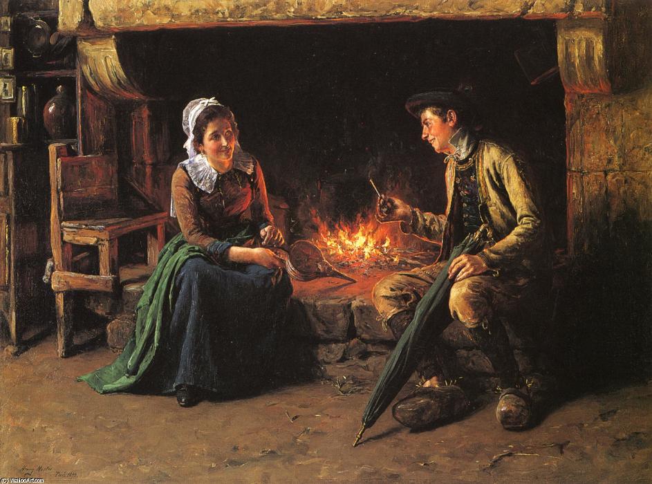 The Chimney Corner — Henry Mosler