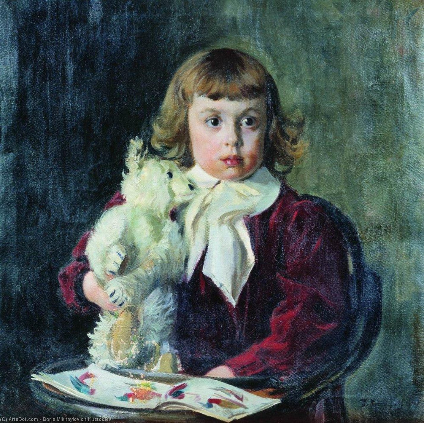 Otrok Z Medvedjem — Boris Kuštodijev