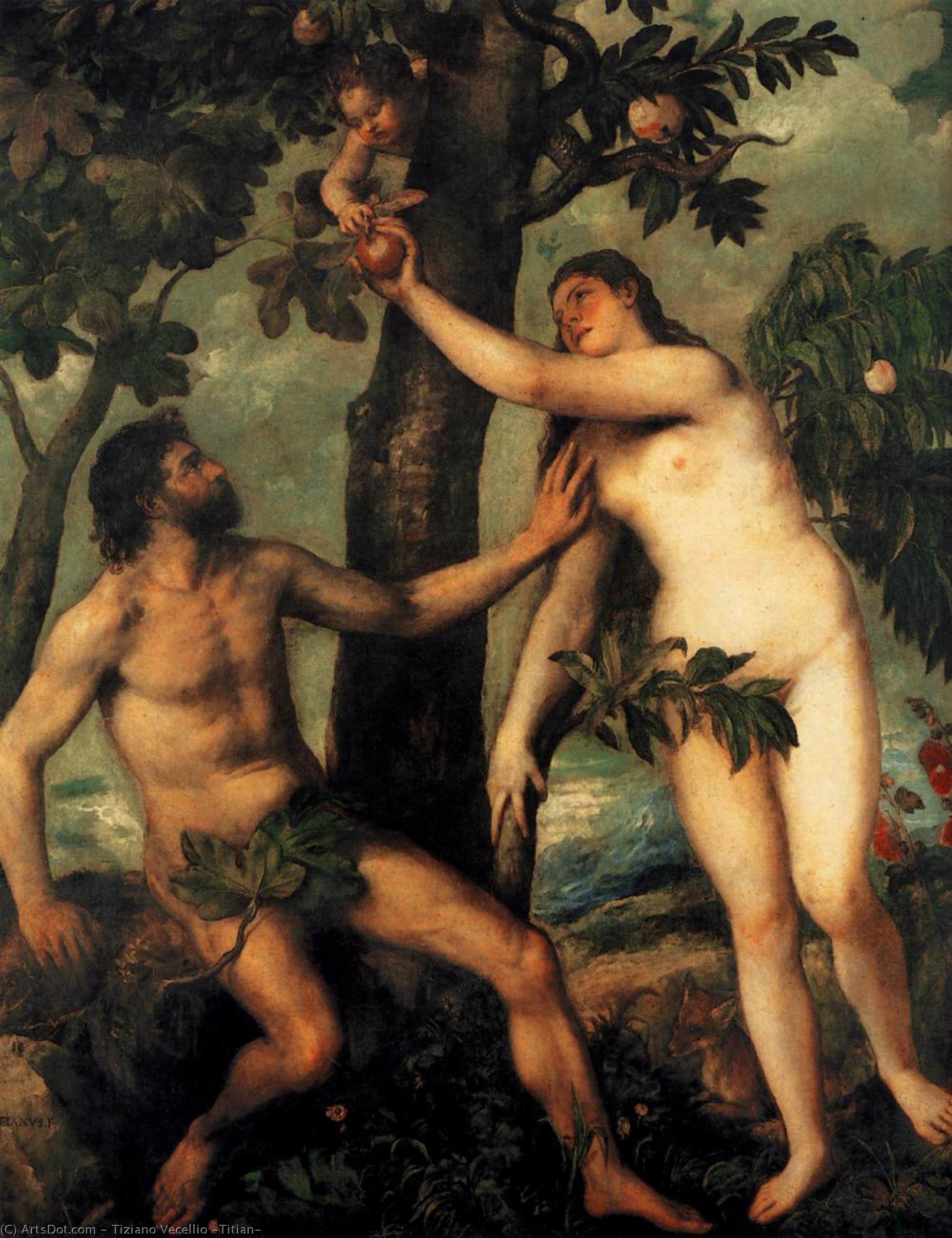 Adão E Eva — Tiziano Vecellio