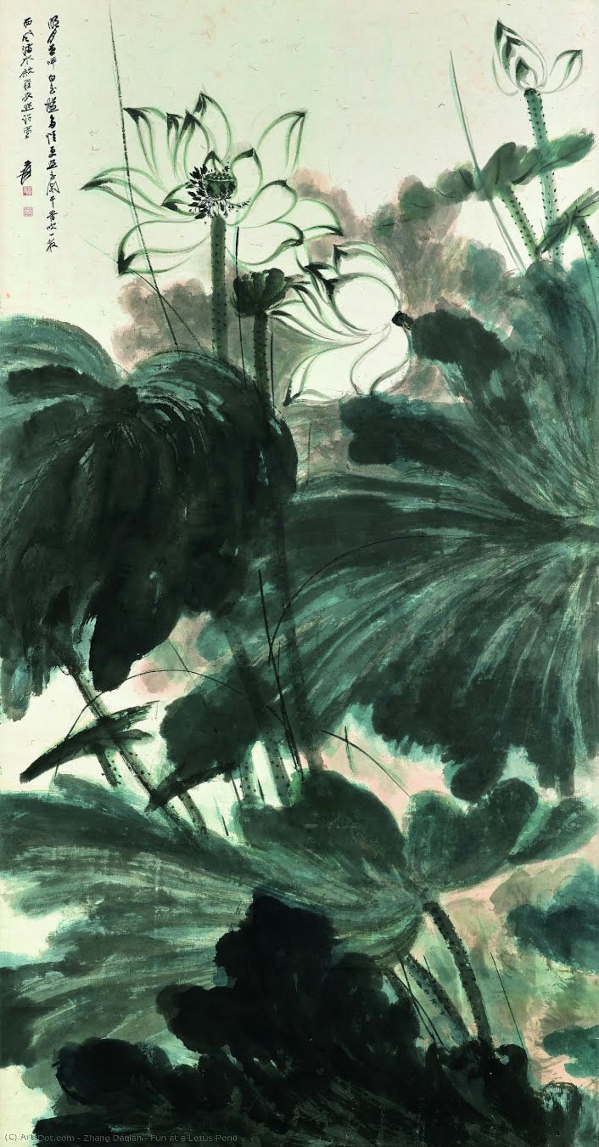 Fun At A Lotus Pond — Zhang Daqian