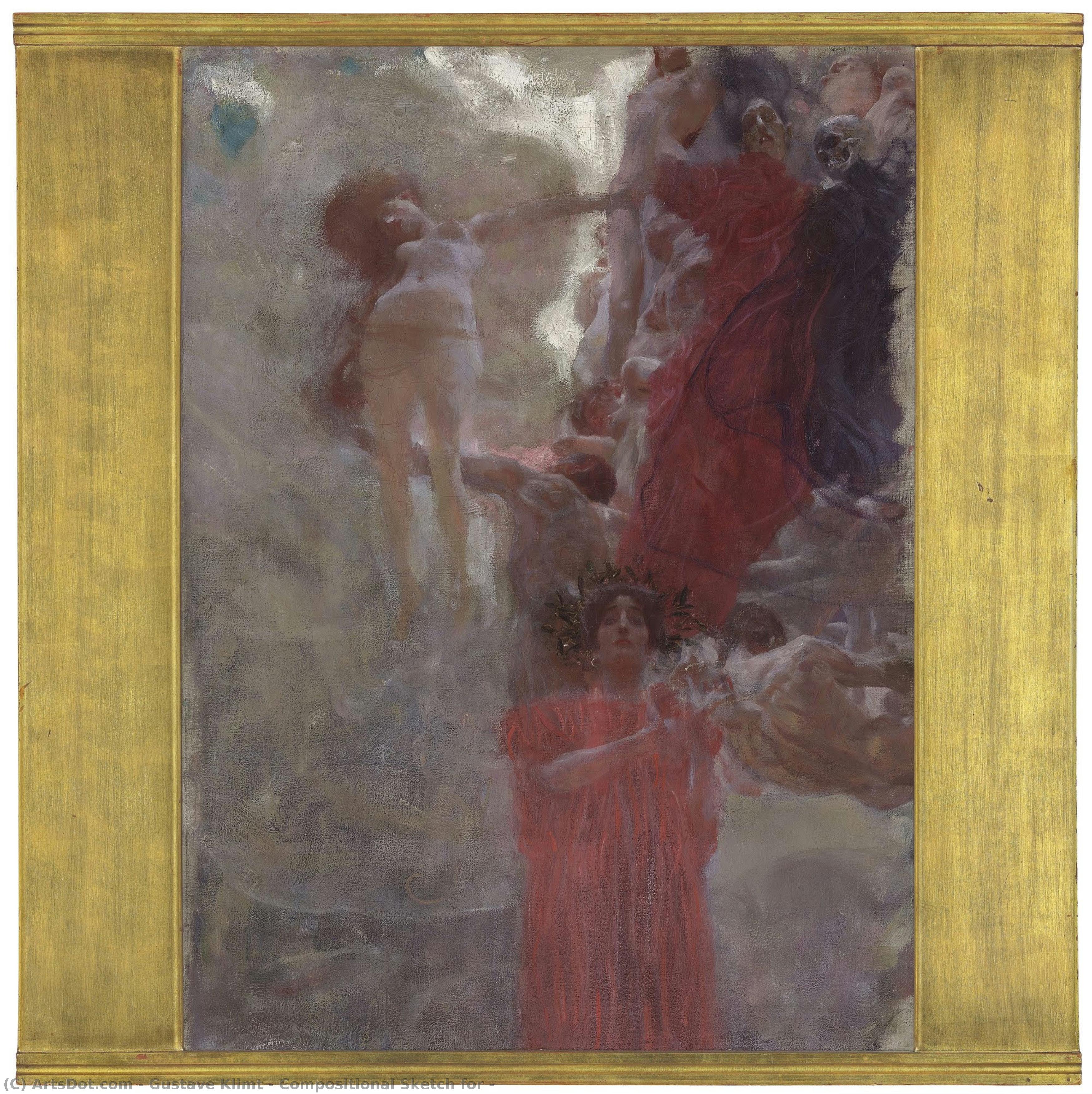 Compositional Sketch For Medicine — Gustav Klimt