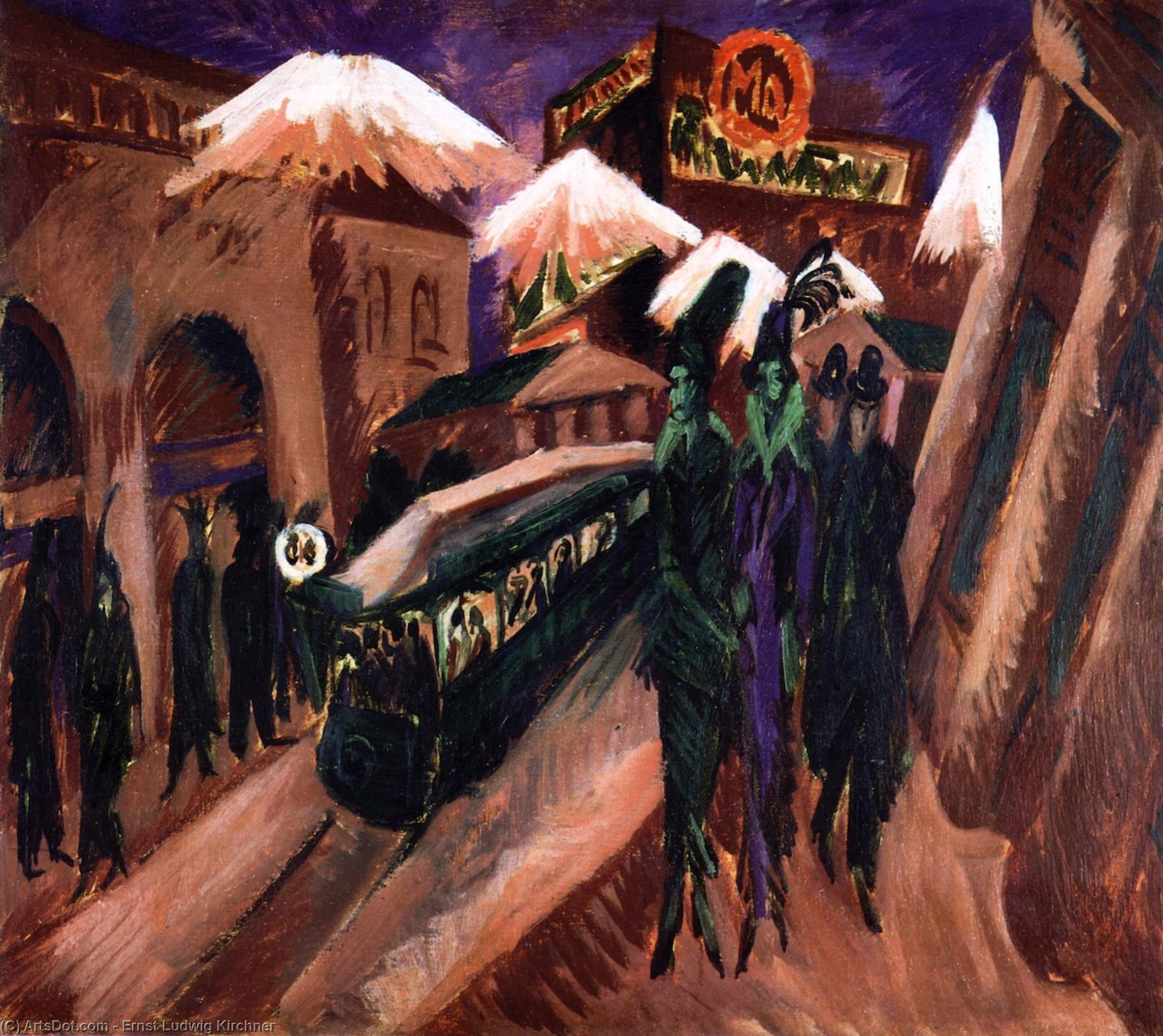 Leipziger Straße Mit Elektrischer Bahn — Ernst Ludwig Kirchner