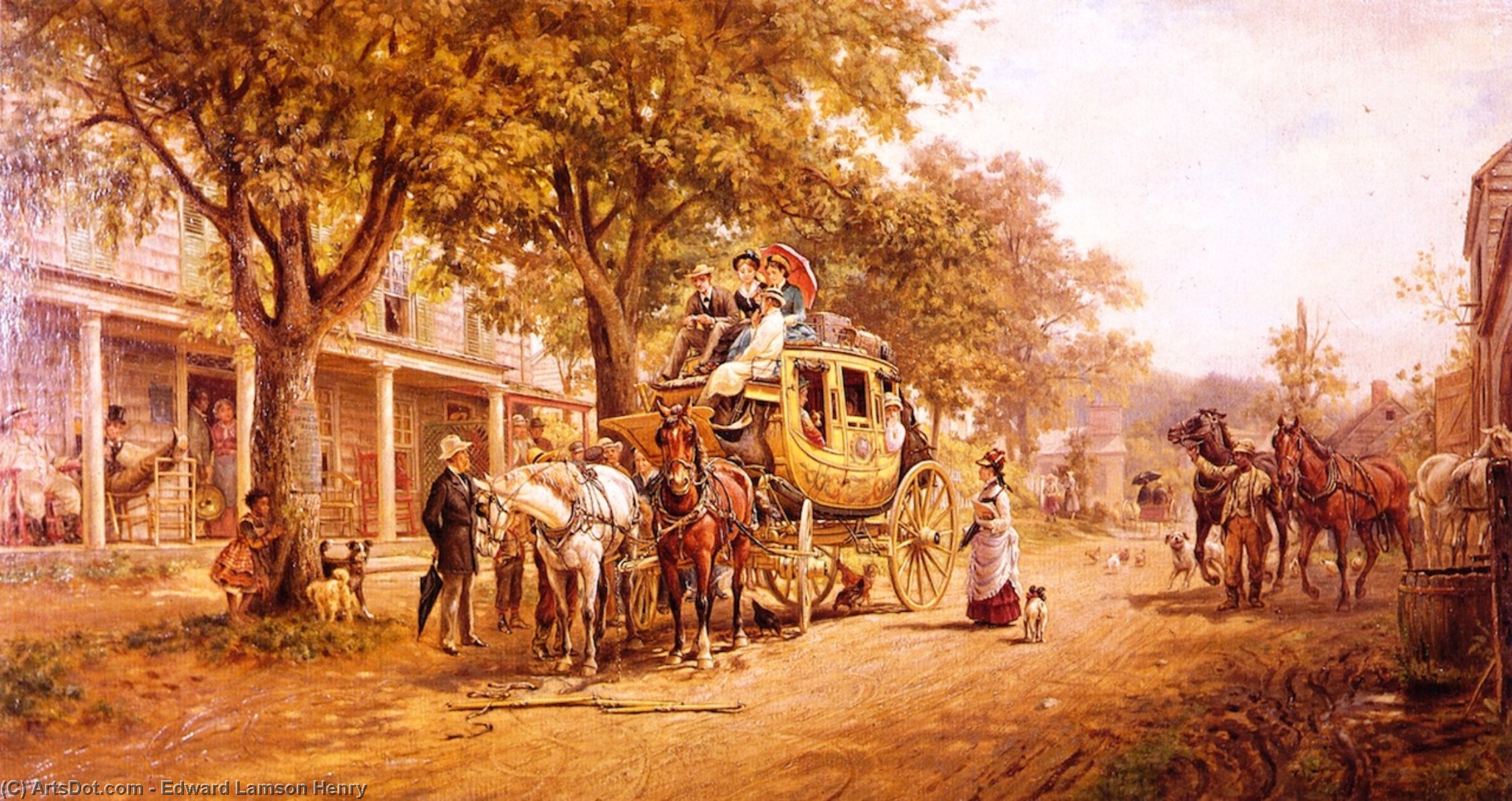 Changing Horses — Edward Lamson Henry