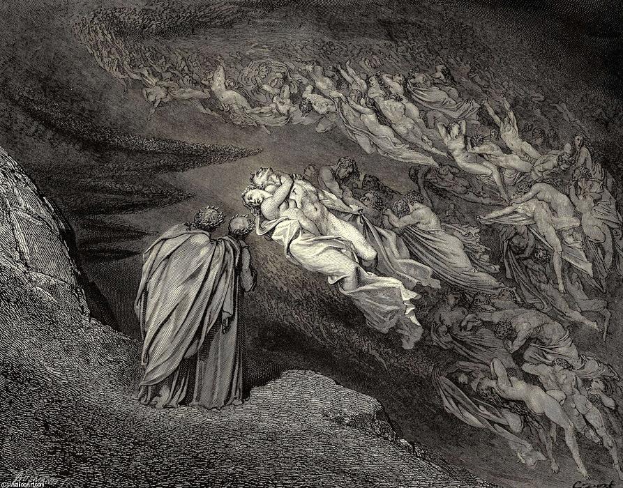 The Inferno, Canto 5, Lines 105-106. 'love Brought Us To One Death. Caina Waits The Soul, Who Spilt Our Life.' — Gustave Dore