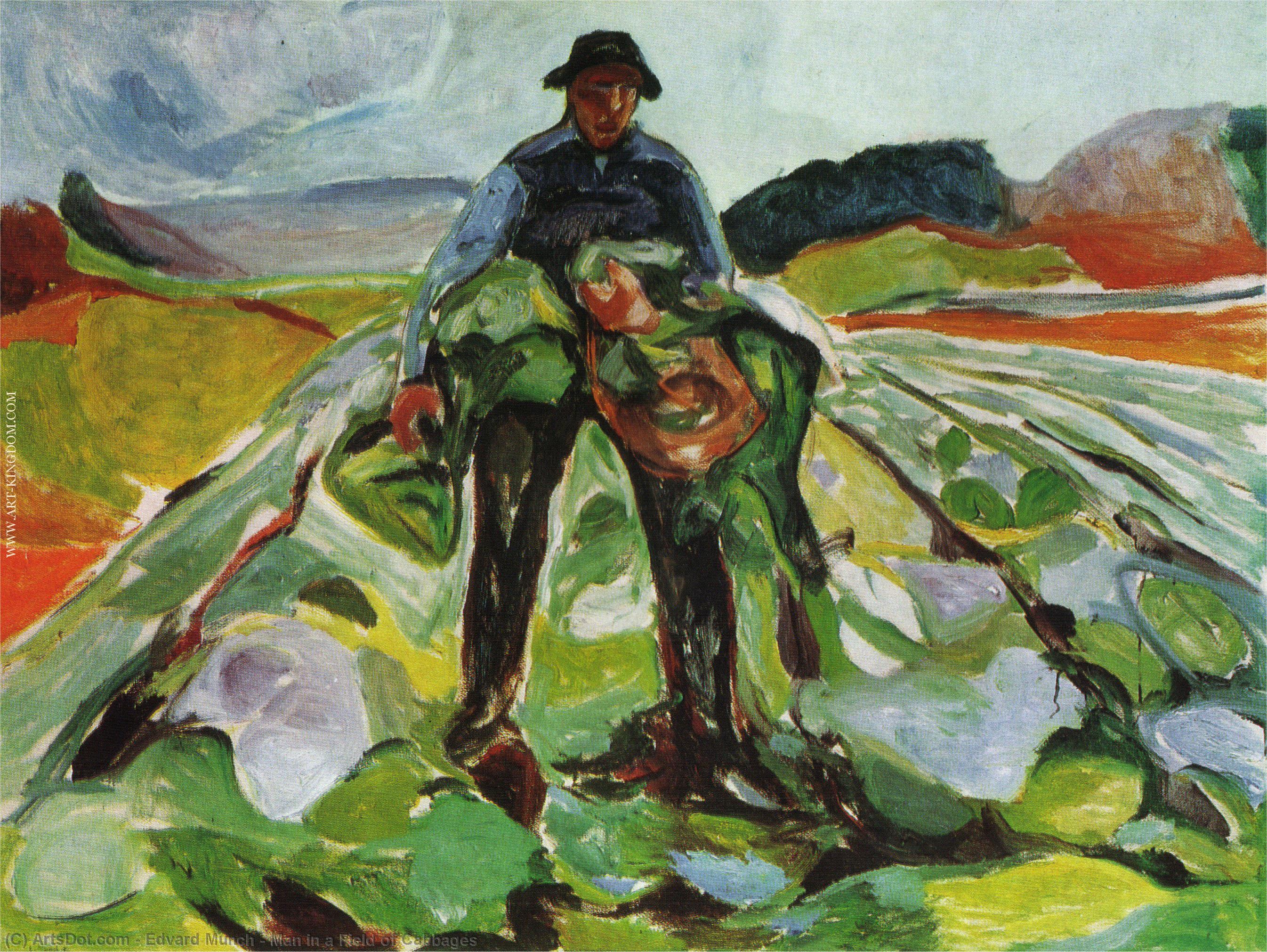 Mann In Einem Kohlfeld — Edvard Munch