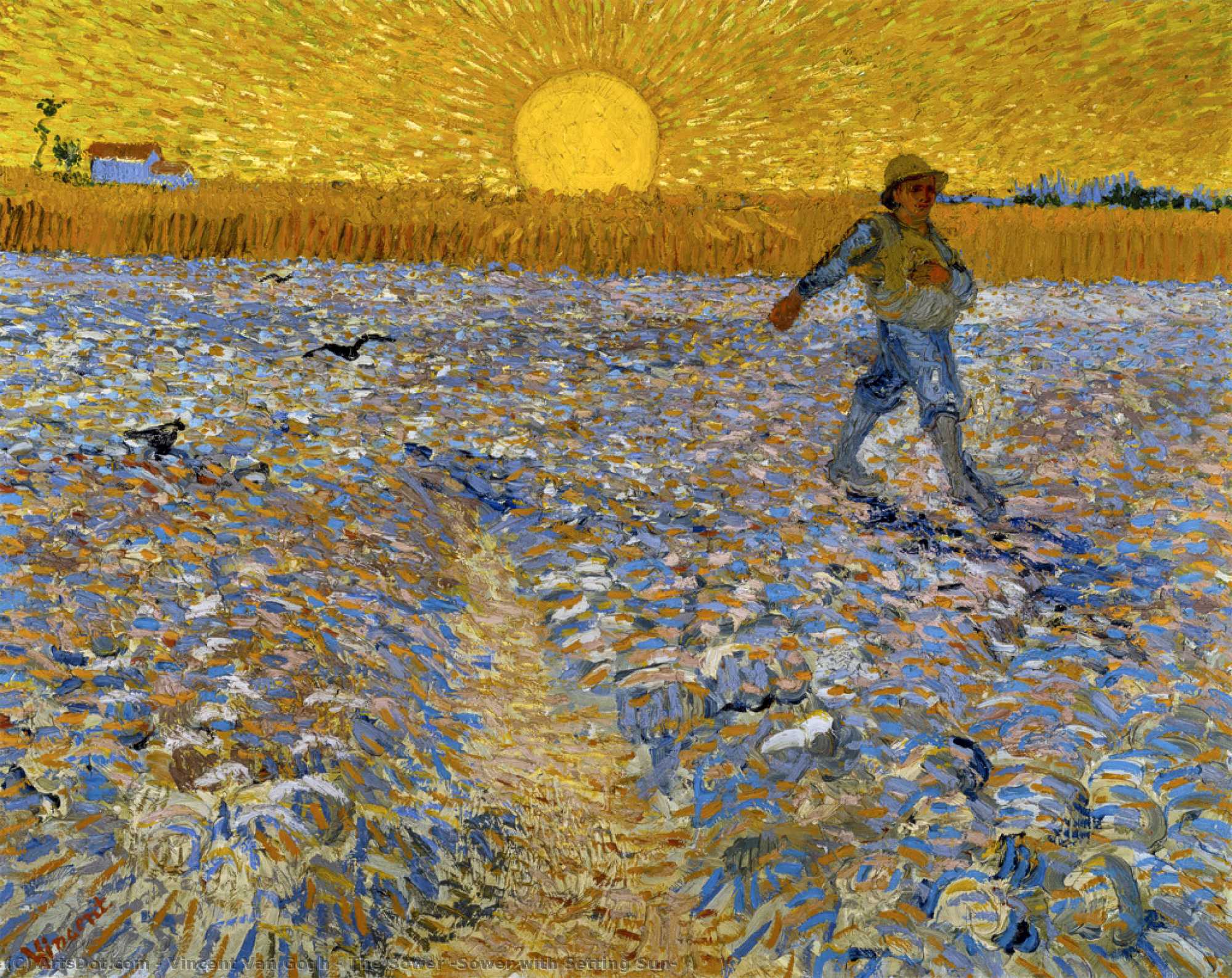 The Sower (sower With Setting Sun) — Vincent Willem Van Gogh