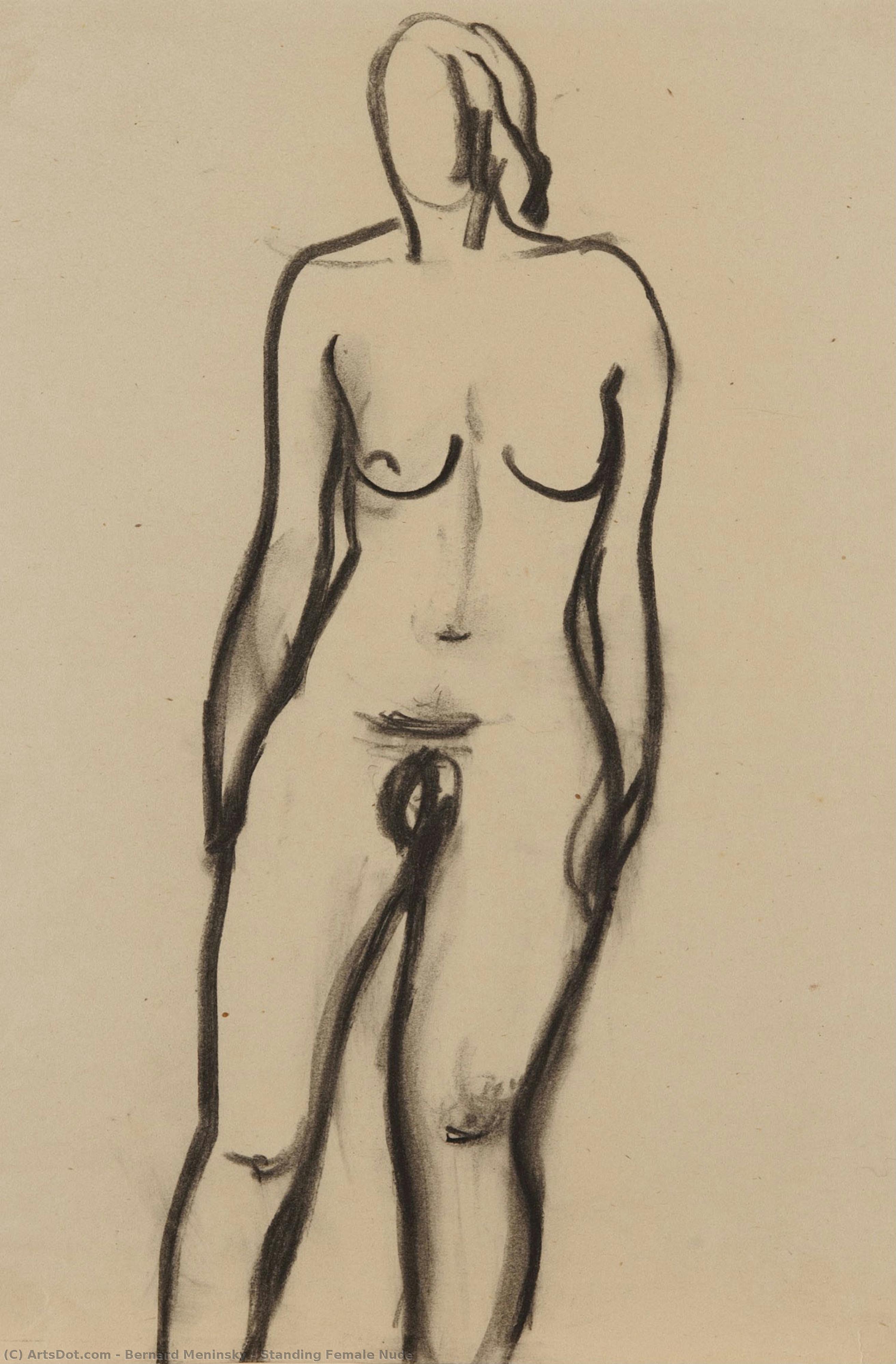 Standing Female Nude — Bernardas Meninskis