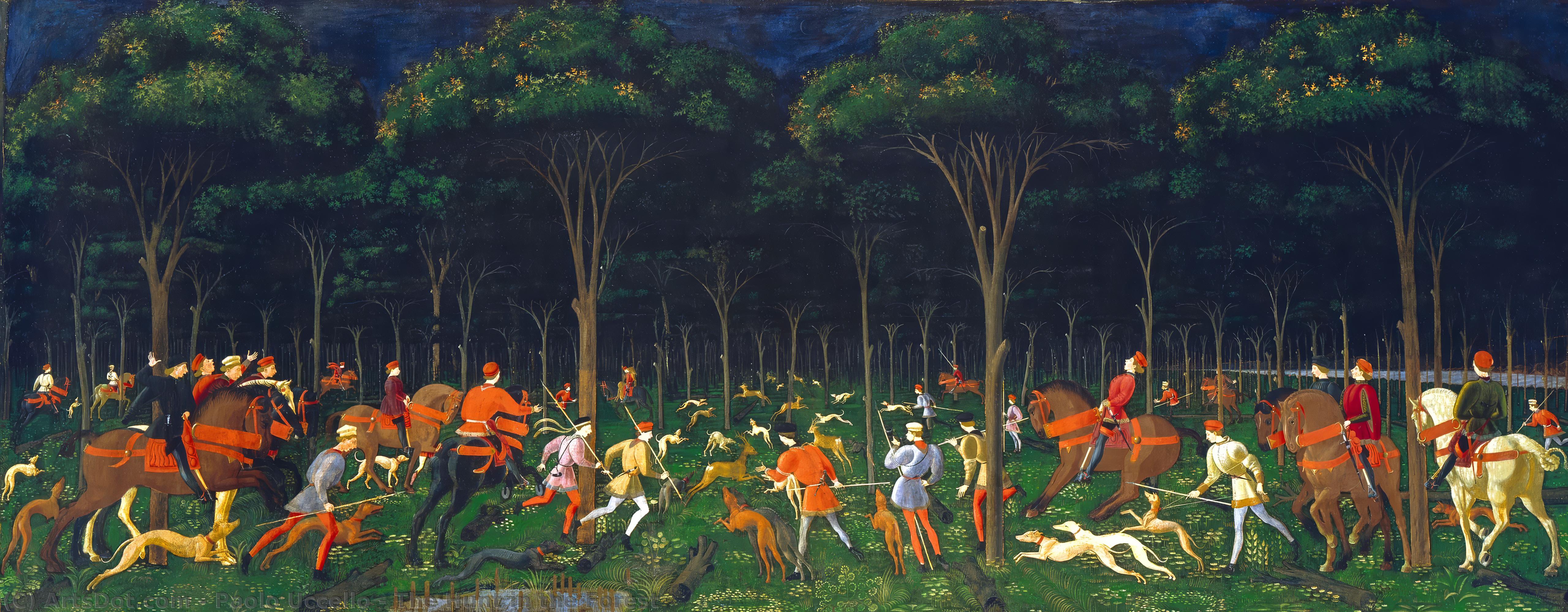 La Chasse Dans La Forêt — Paolo Uccello