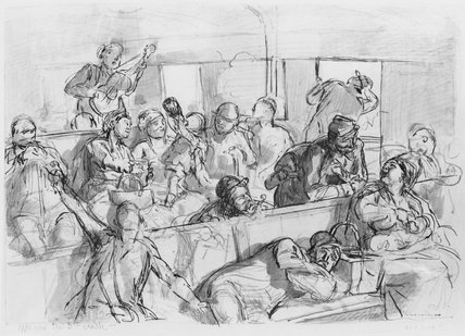 Album Of The Siege Of Paris, Third Class Carriage — Gustave Doré