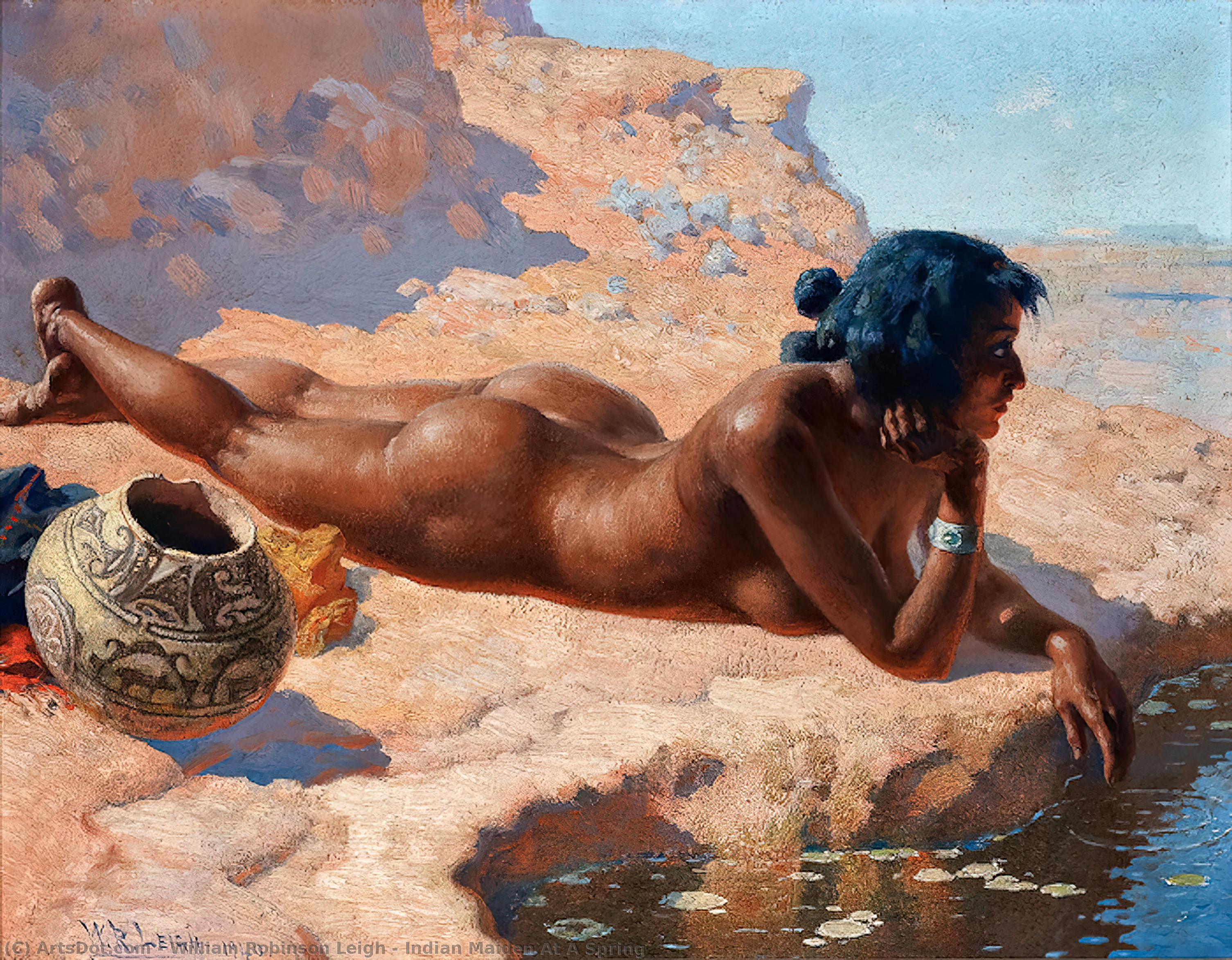 Indian Maiden At A Spring — William Robinson Leigh