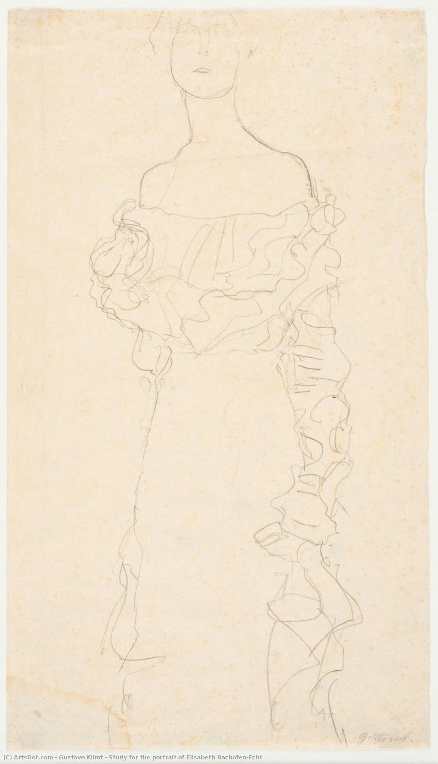 Étude Pour Le Portrait D'elisabeth Bachofen-echt — Gustave Klimt