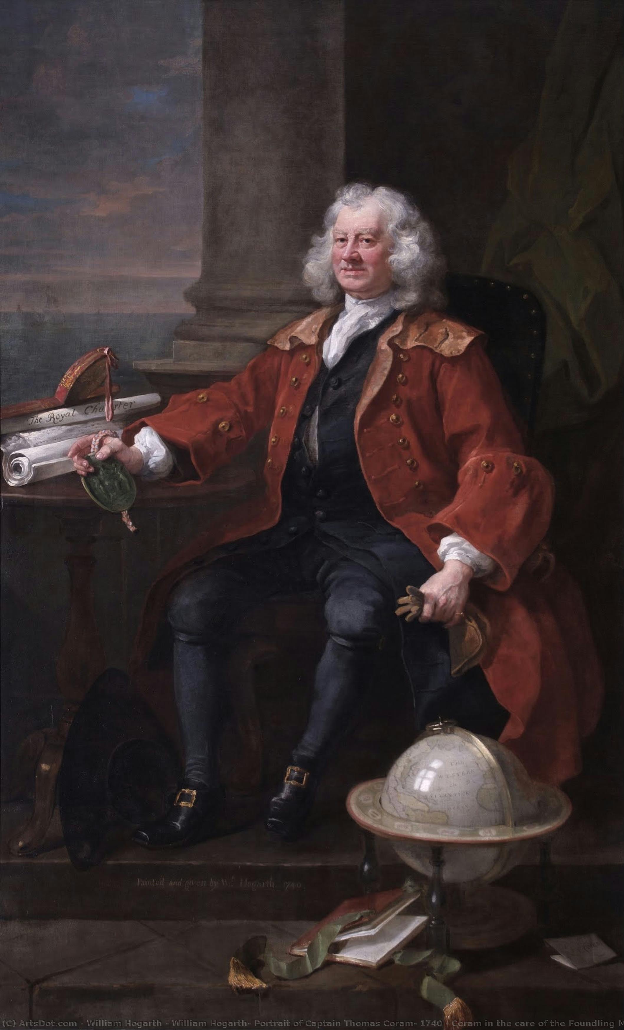 William Hogarth, Portrét Kapitána Thomase Corama, 1740 © Coram Pod Správou Foundling Museum — Vilém Hogarth