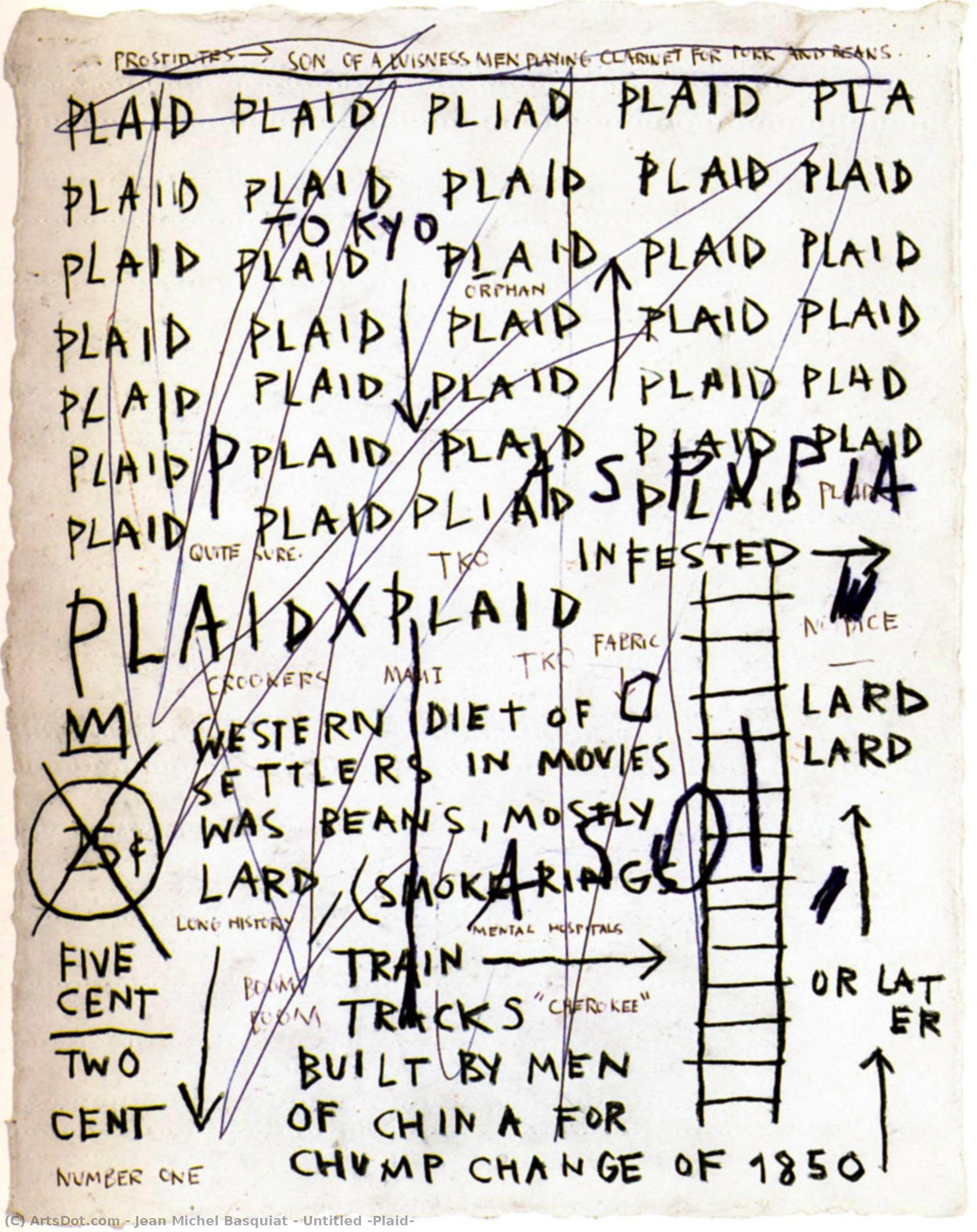 Untitled (plaid) — Jean Michel Basquiat