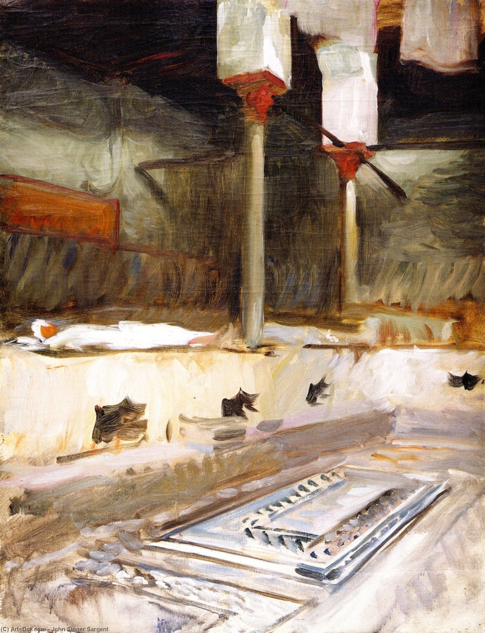 Indretning Af Et Badehus — John Singer Sargent