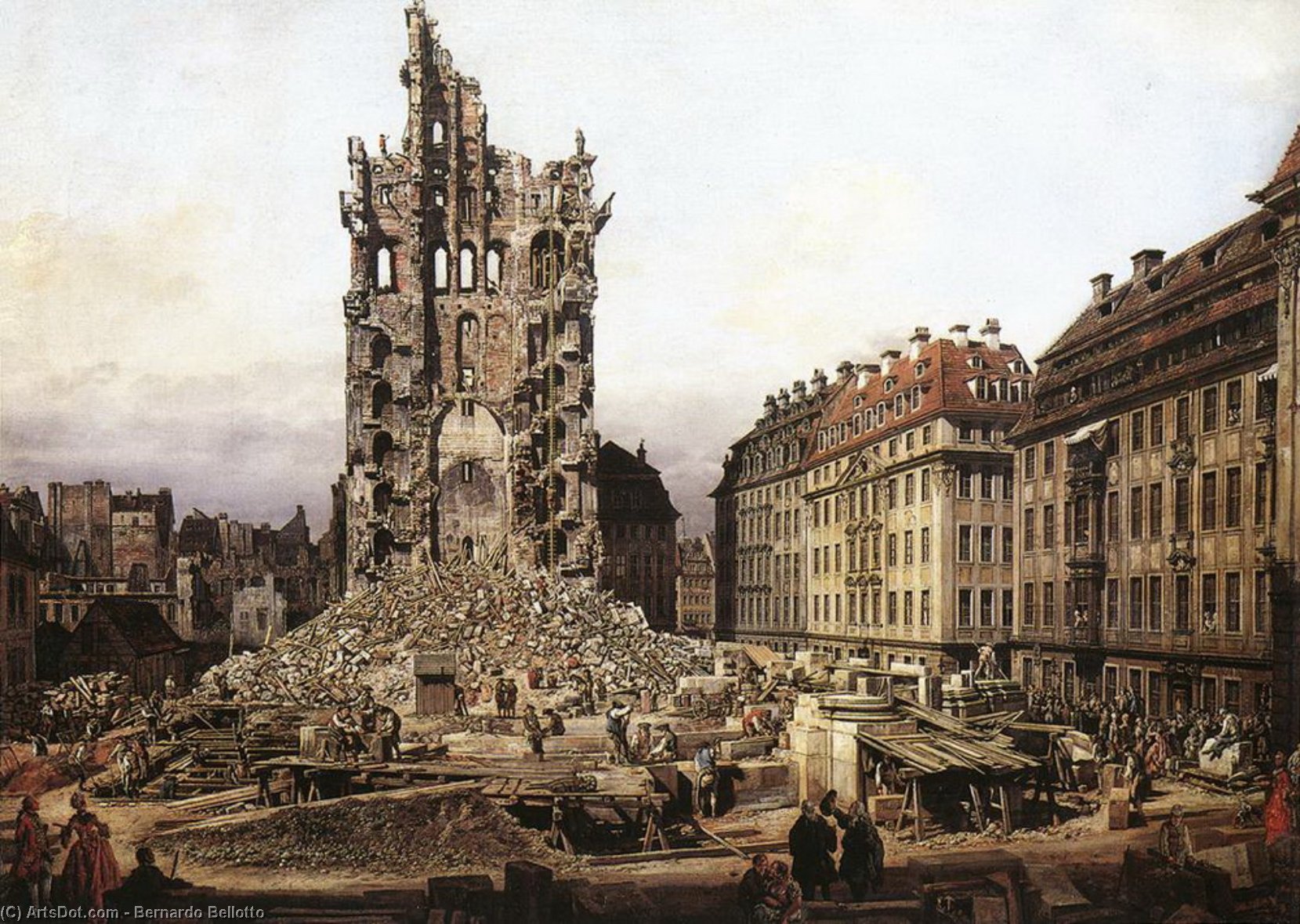 Ruine Stare Cerkve Kreuzkirche V Dresdnu — Bernardo Bellotto