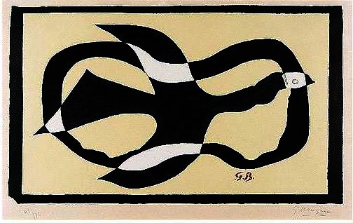 Bird Flies Through A Cloud — Georges Braque
