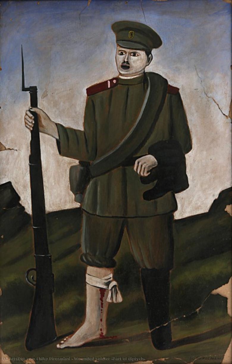 Soldat Blessé (partie D'un Diptyque) — Niko Pirosmani