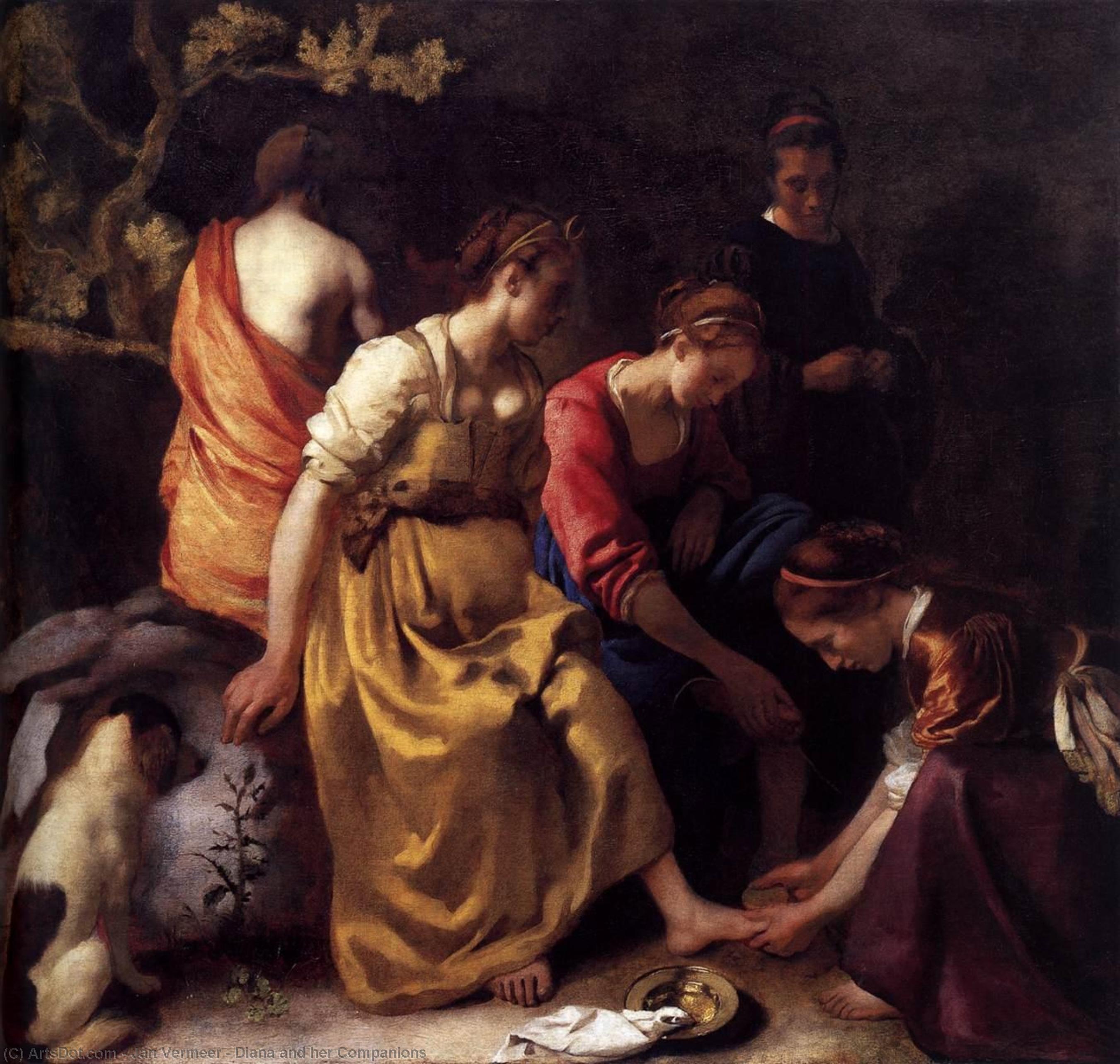 Diana E Le Ninfe — Johannes Vermeer