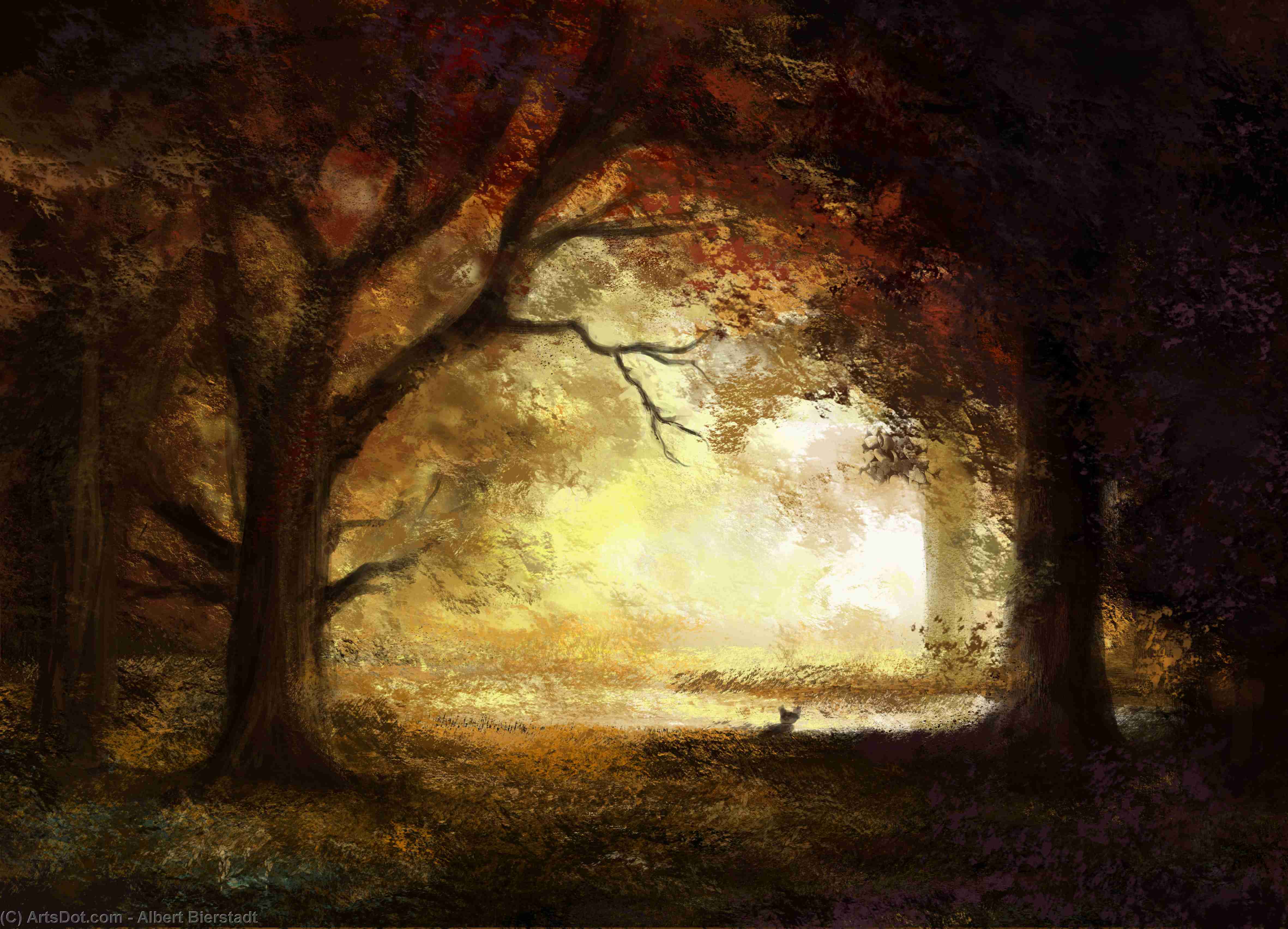 Boszansontvanaan — Albert Bierstadt