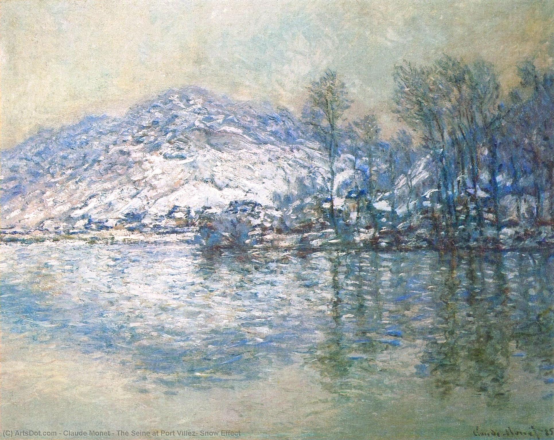 Claude Monet The Seine At Port-villez, Snow Effect — Claude Monet