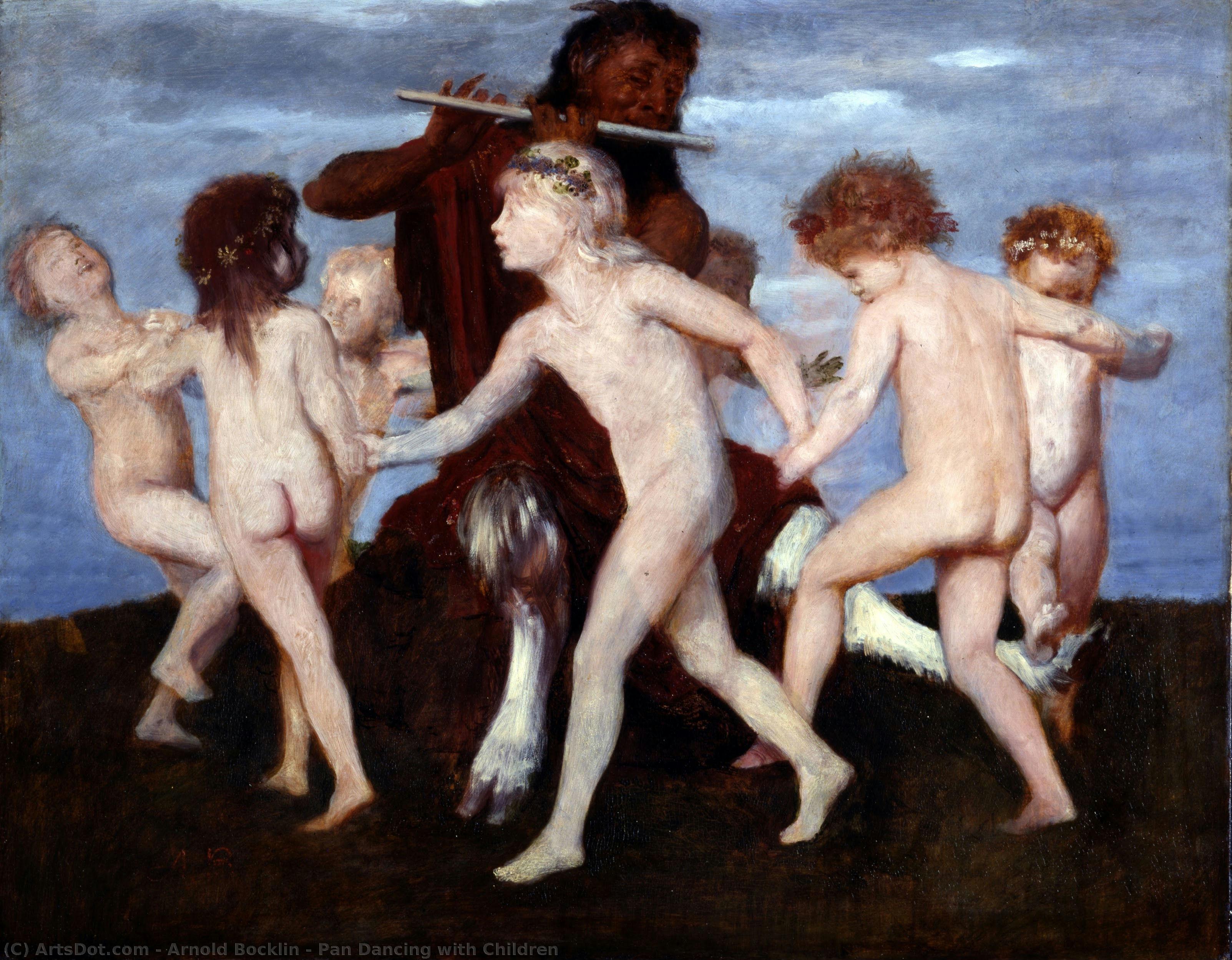 Pan Tanzt Mit Kindern — Arnold Böcklin