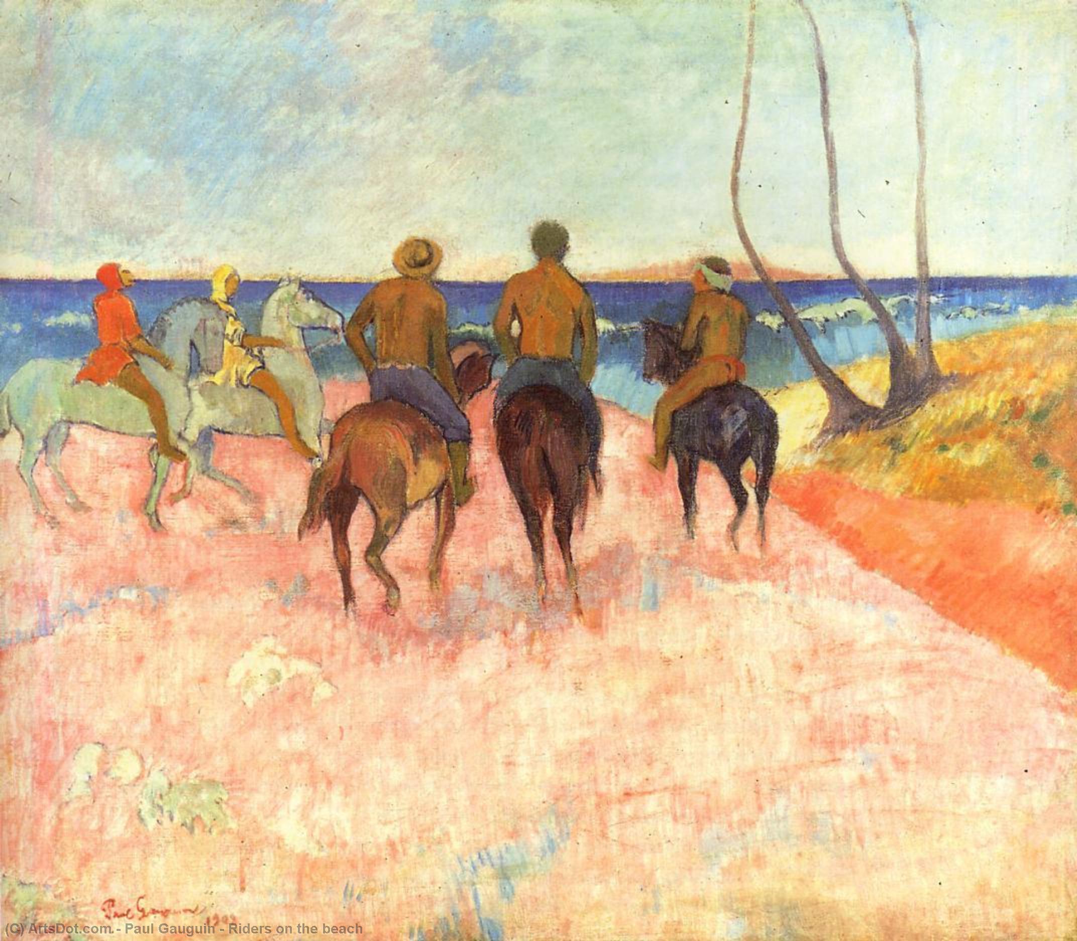 Riders On The Beach — Eugène Henri Paul Gauguin