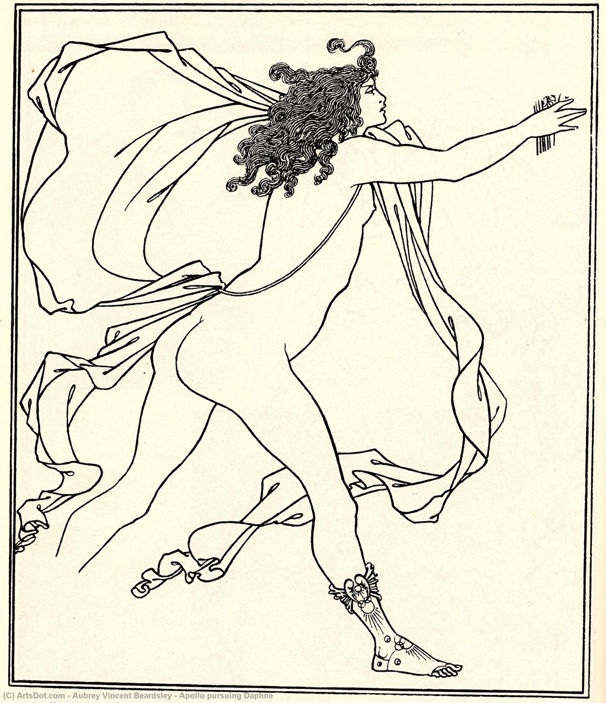 Apollo Pursuing Daphne — Aubrey Vincent Beardsley
