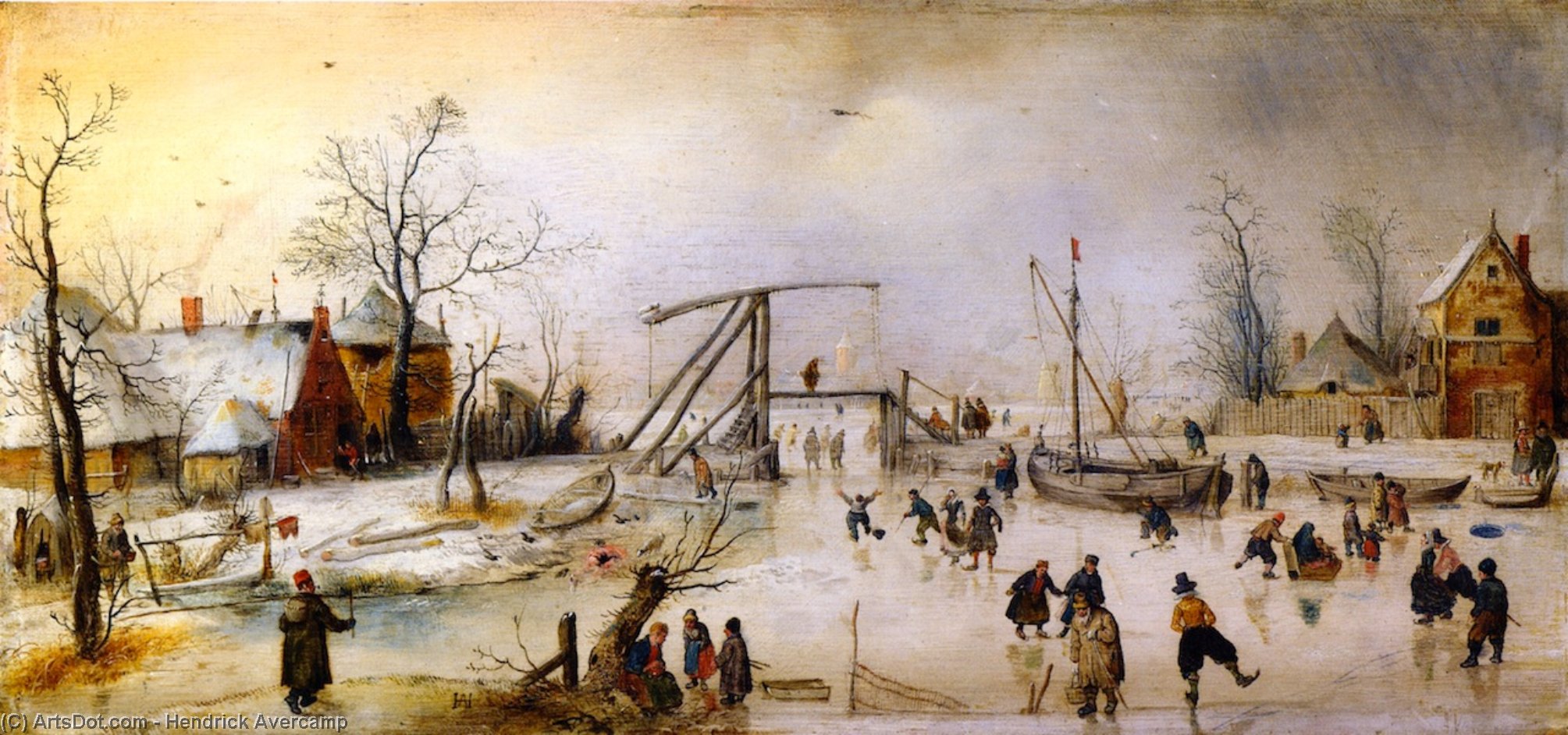 A Winter Scene — Hendrick Avercamp