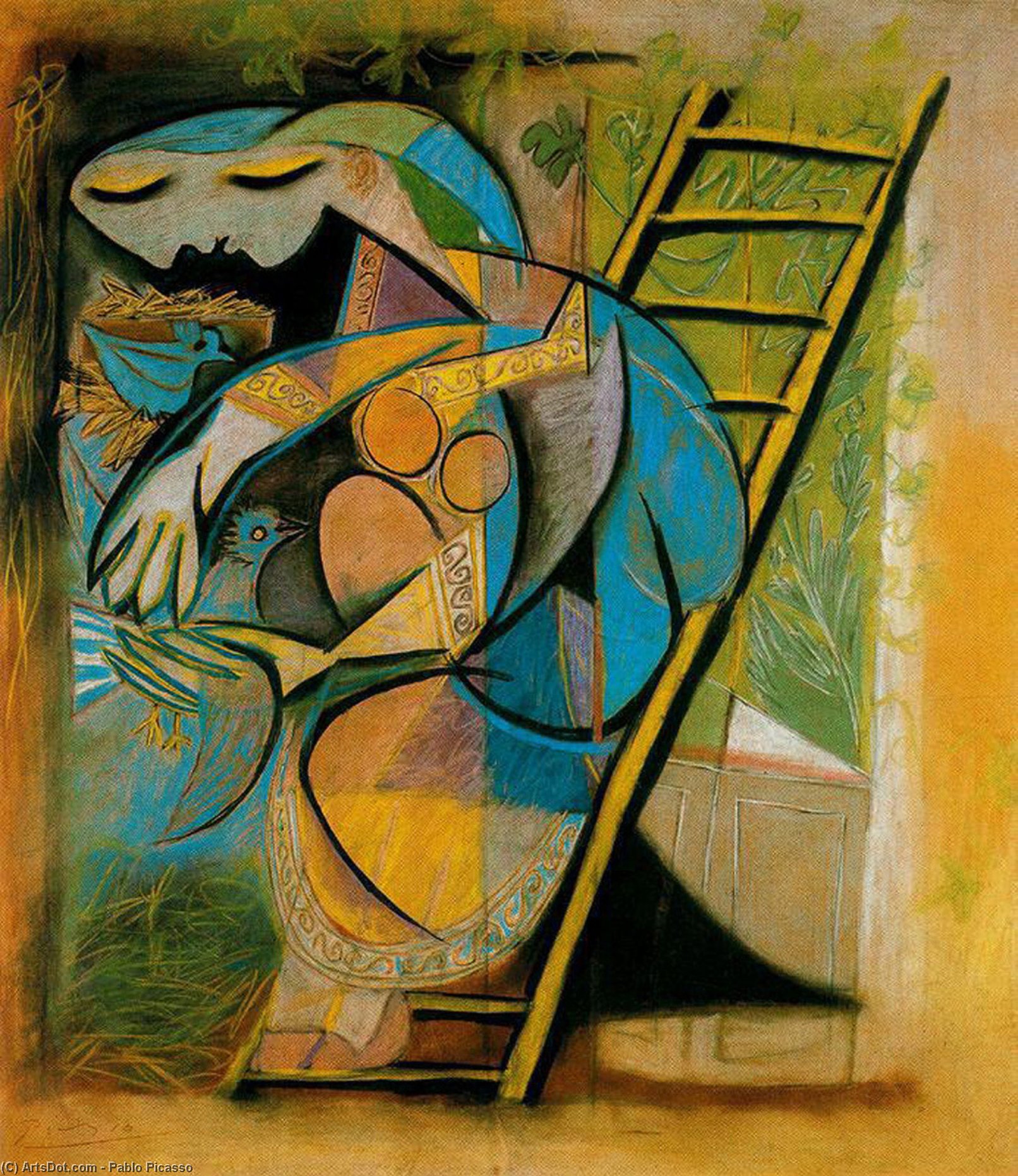 Donna Con Colombe — Pablo Picasso