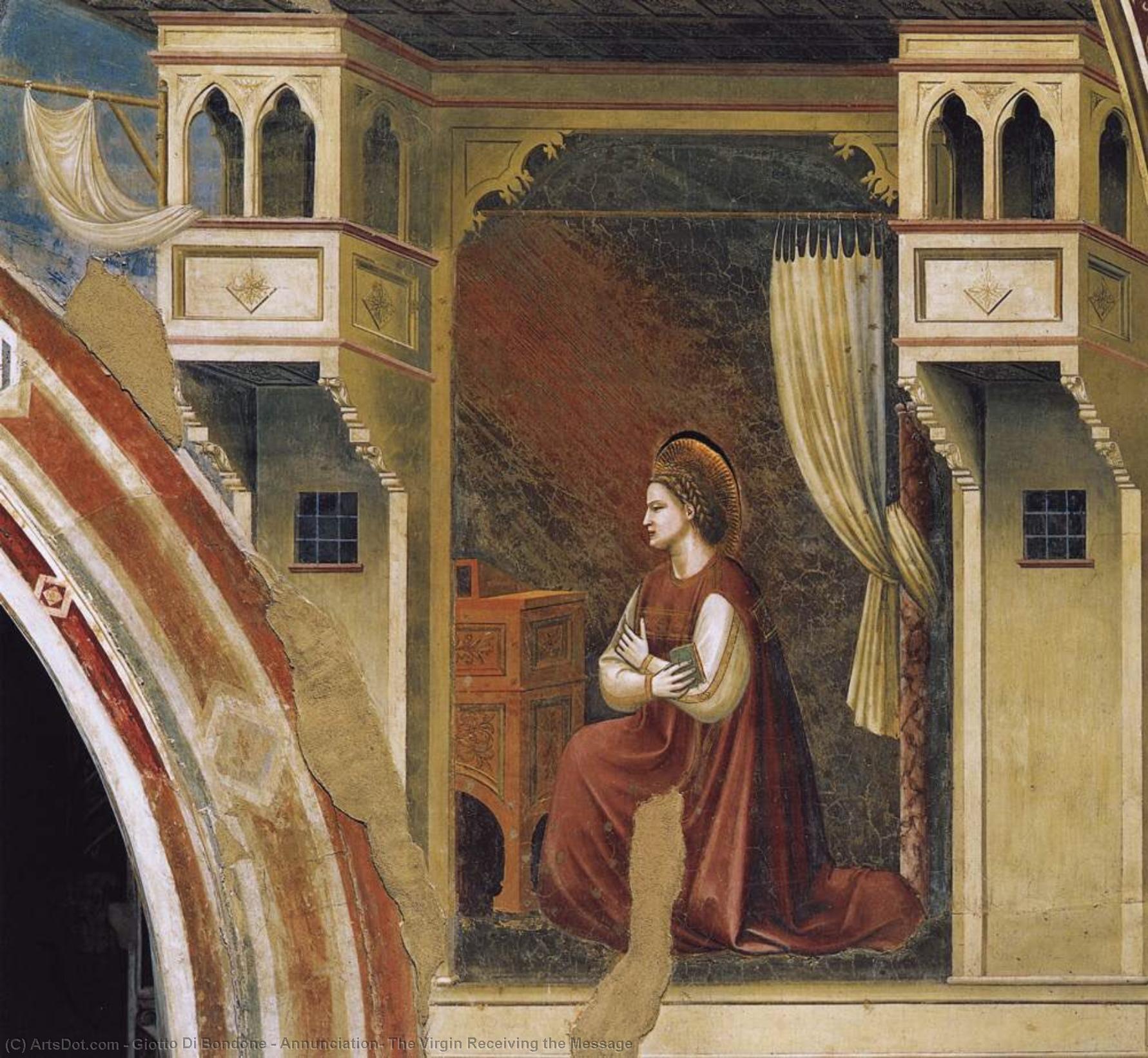 Annunciation: The Virgin Receiving The Message — Giotto Di Bondone