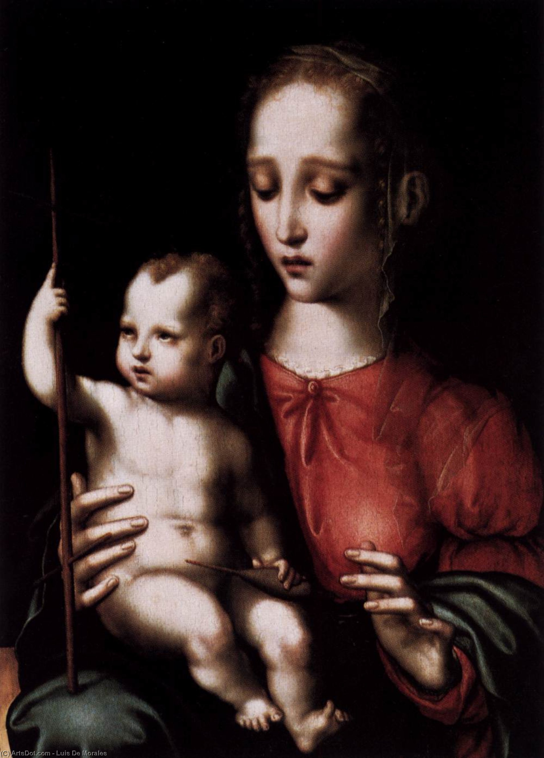 Virgin And Child With A Spindle — Luis De Morales