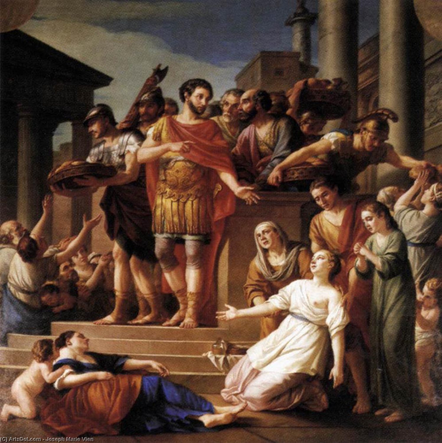 Marcus Aurelius Distribuující Chléb Lidem — Joseph-marie Vien